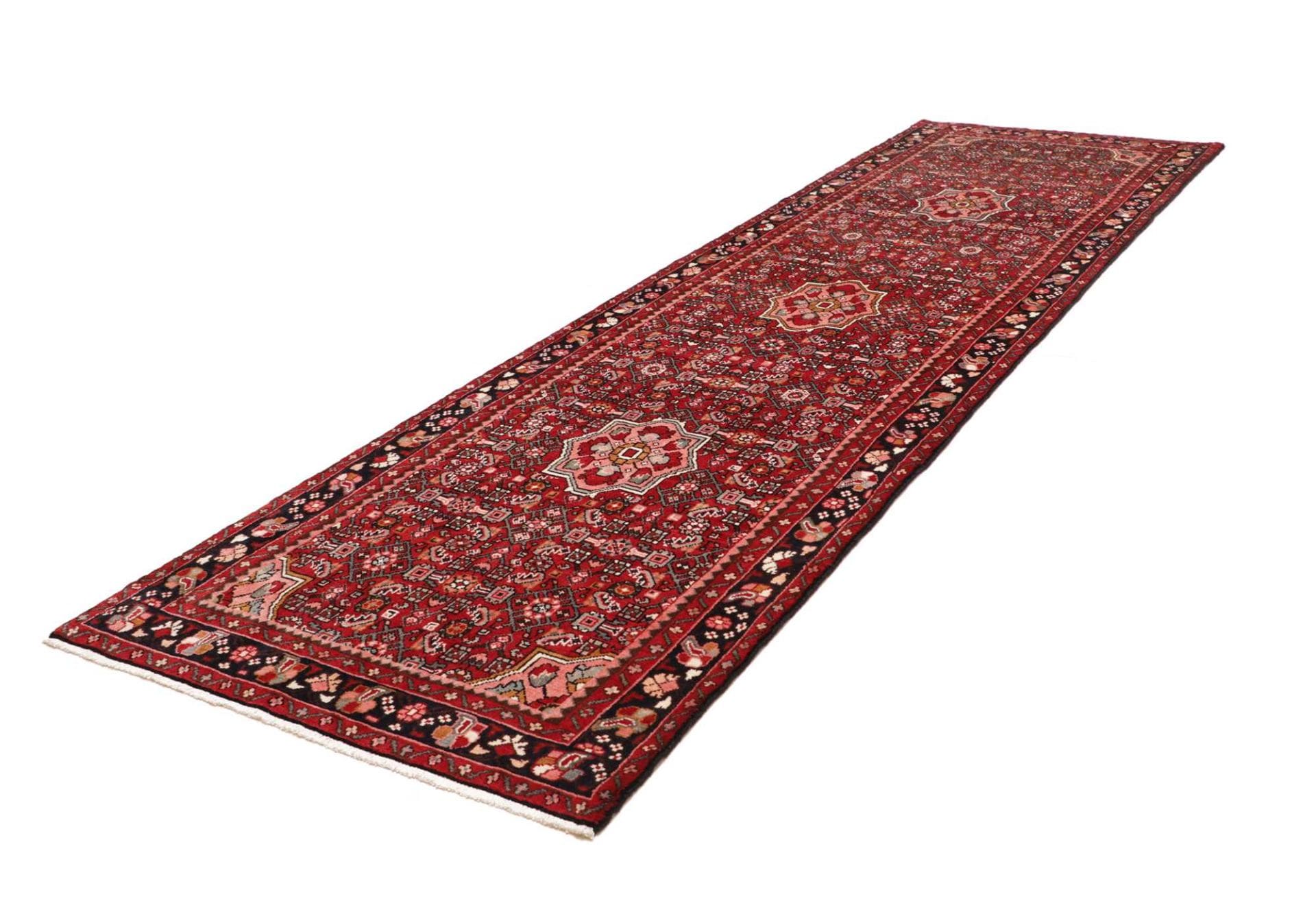 Hamadan Teppich 119 x 392cm, Herati-Muster, handgeknüpft, Perserteppich