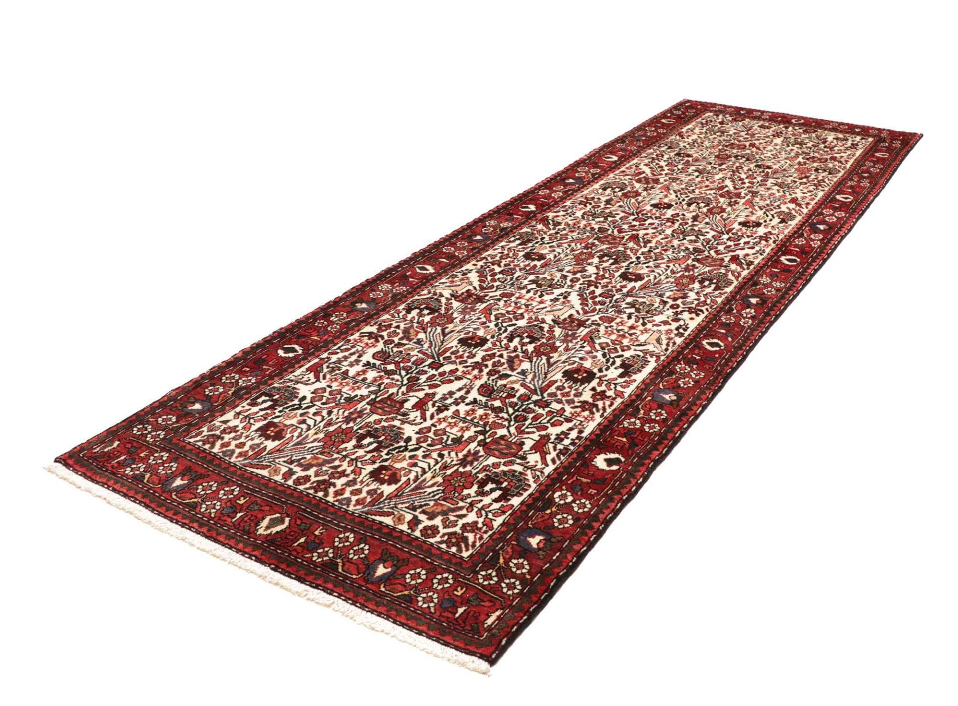 Handgeknüpfter Hamadan Teppich 118 x 343cm, Schurwolle, Herati-Muster