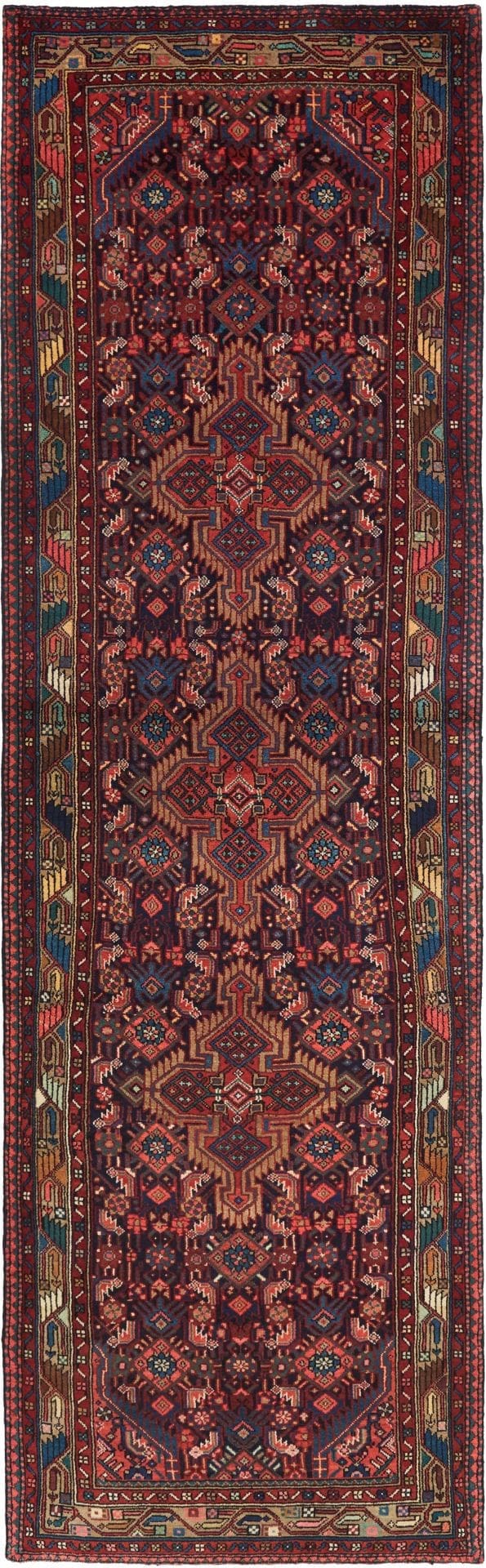 Orientteppich Hamadan 108 x 360cm, Herati-Muster, handgeknüpft