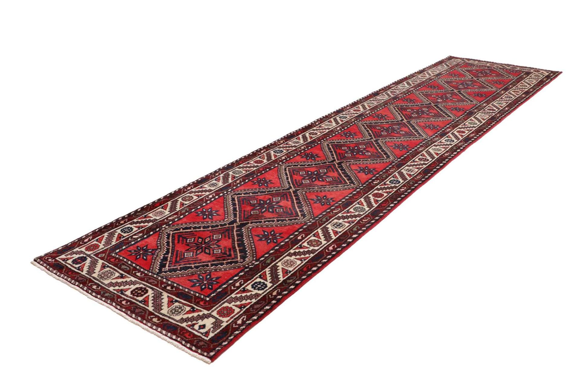 Orientteppich Hamadan 113 x 410 cm, Schurwolle, handgeknüpft