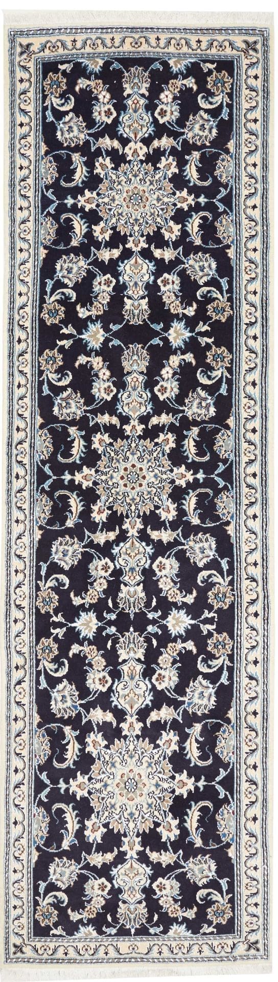 Nain Teppich 83 x 291cm, florales Design, handgeknüpft, Perserteppich