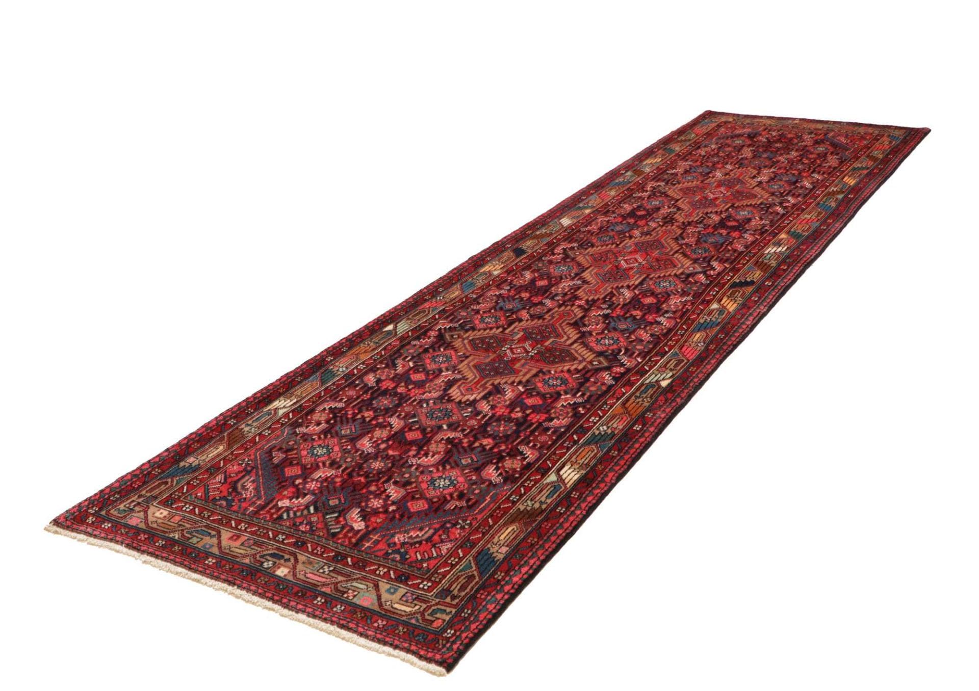 Orientteppich Hamadan 108 x 360cm, Herati-Muster, handgeknüpft