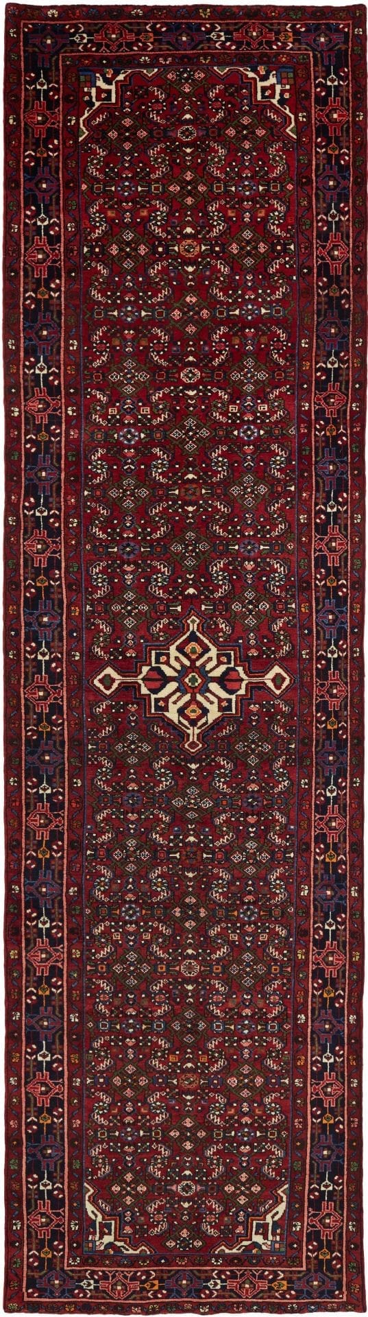 Orientteppich Hamadan 118 x 430cm, Herati-Muster, handgeknüpft