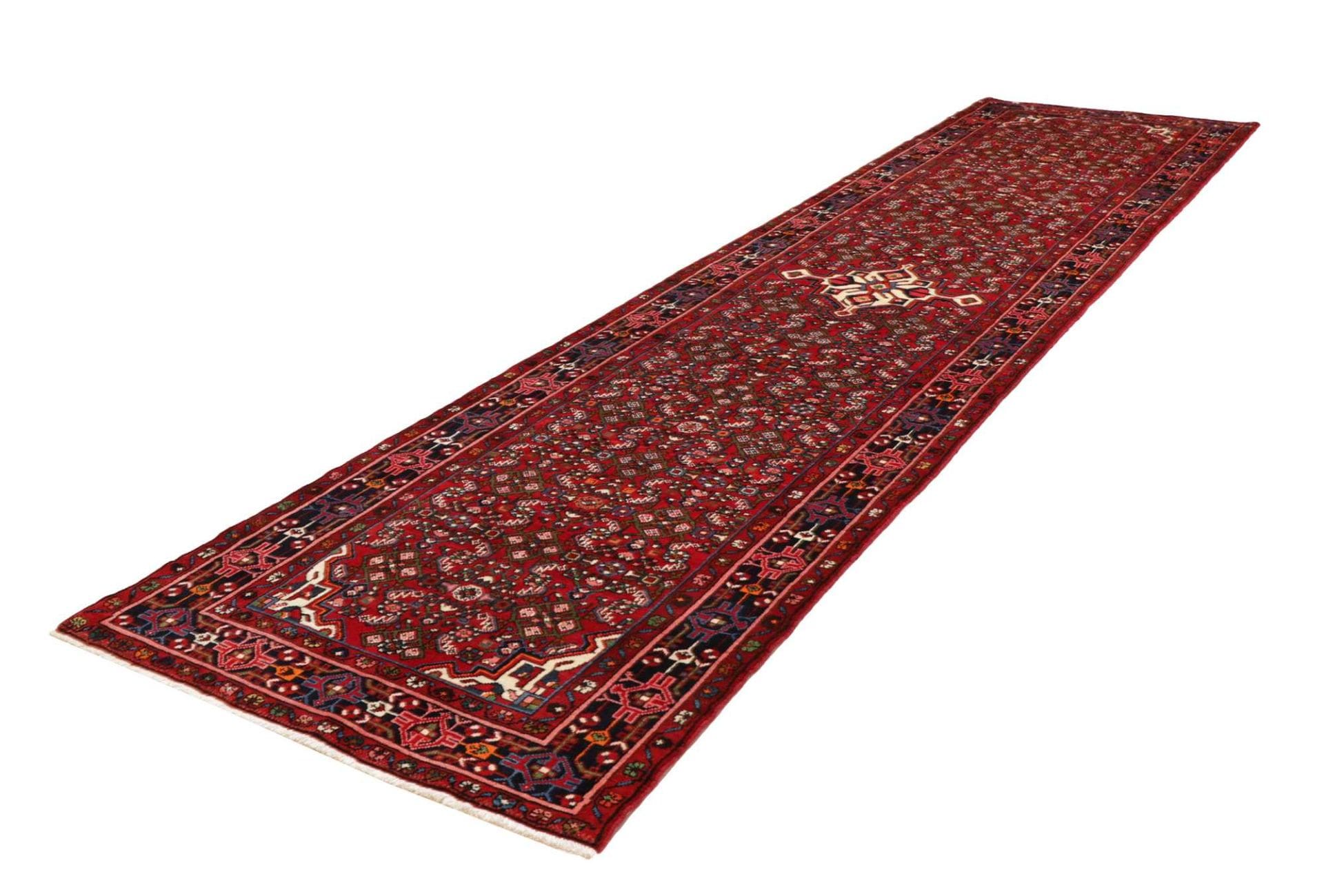 Orientteppich Hamadan 118 x 430cm, Herati-Muster, handgeknüpft