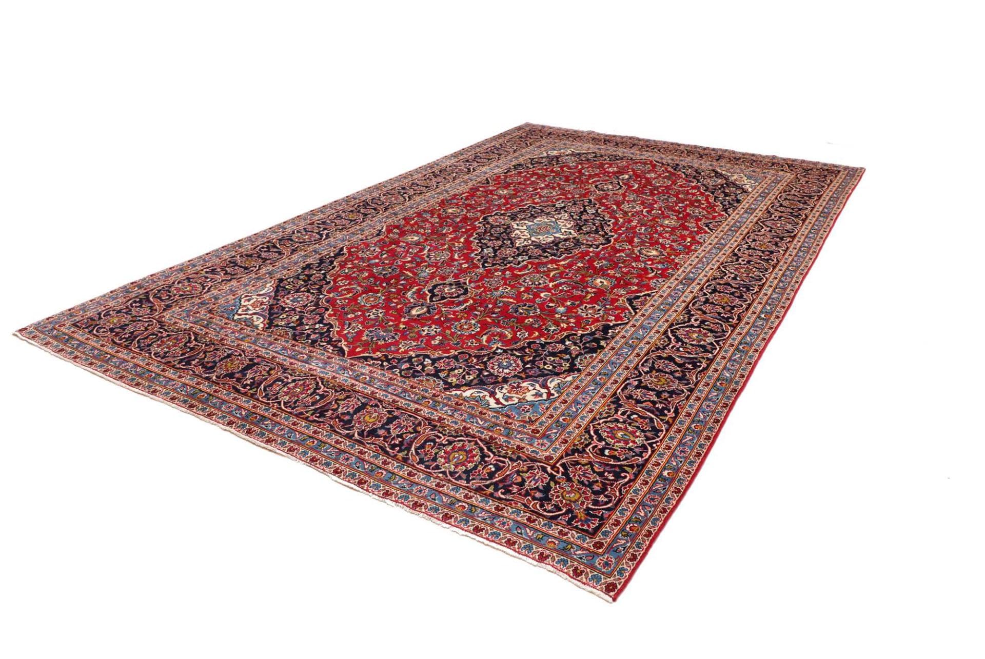 Kashan Teppich 248 x 387 cm, handgeknüpft, Perserteppich, Wolle