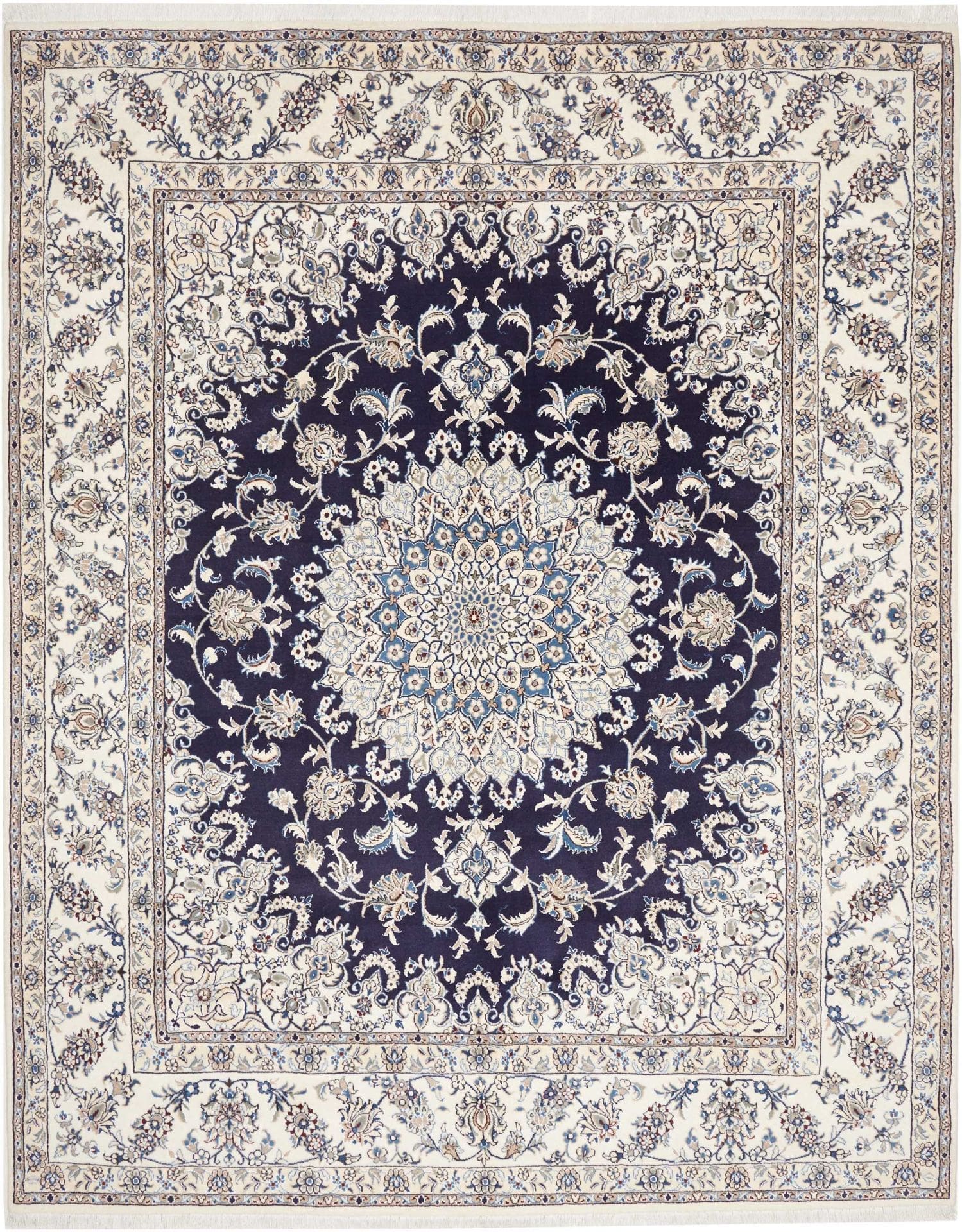 Exklusiver Nain Orientteppich 250 x 303 cm, handgeknüpft, Perserteppich