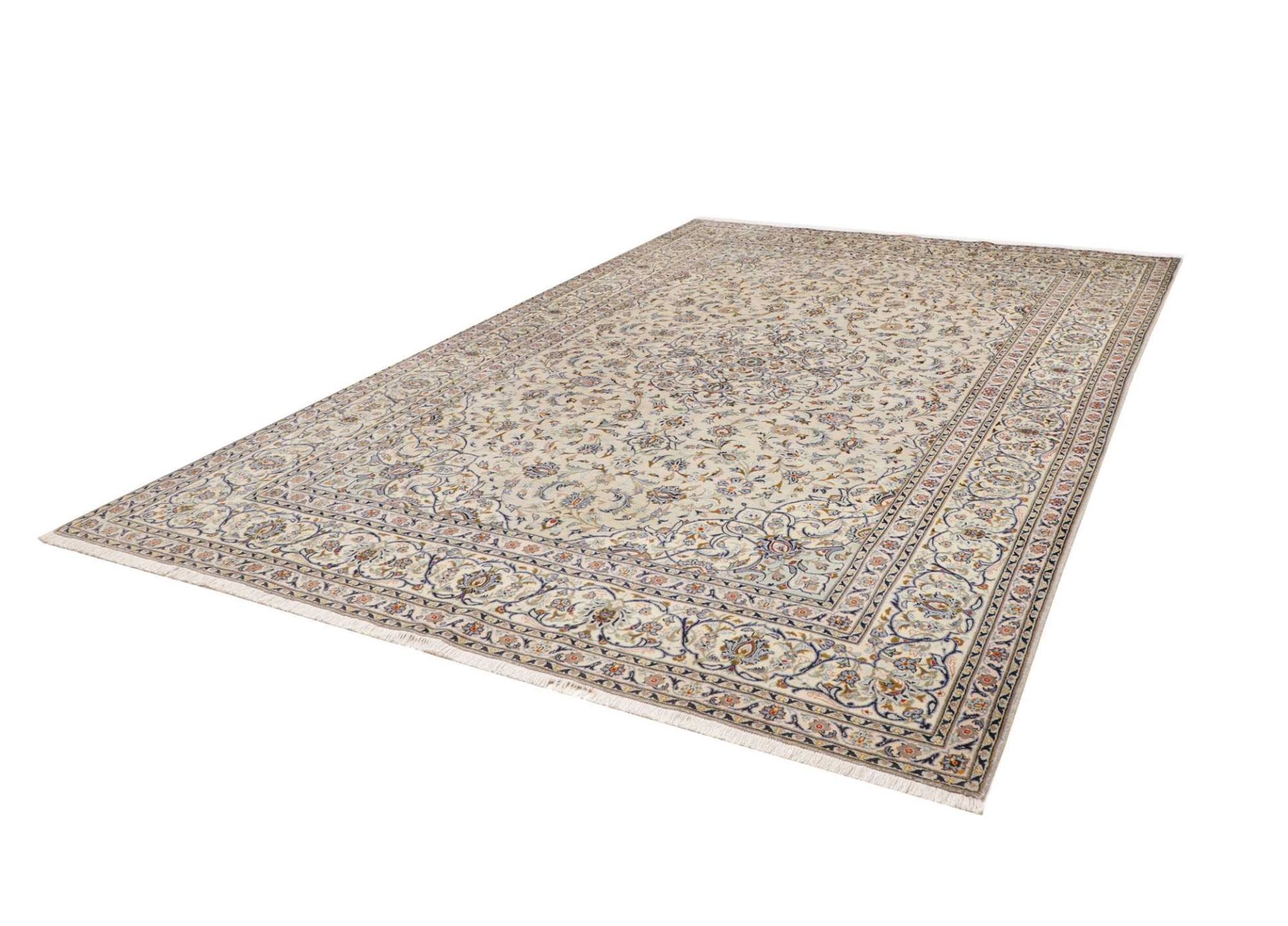 Kashan Teppich 253 x 364cm, handgeknüpft, Perserteppich, Wolle