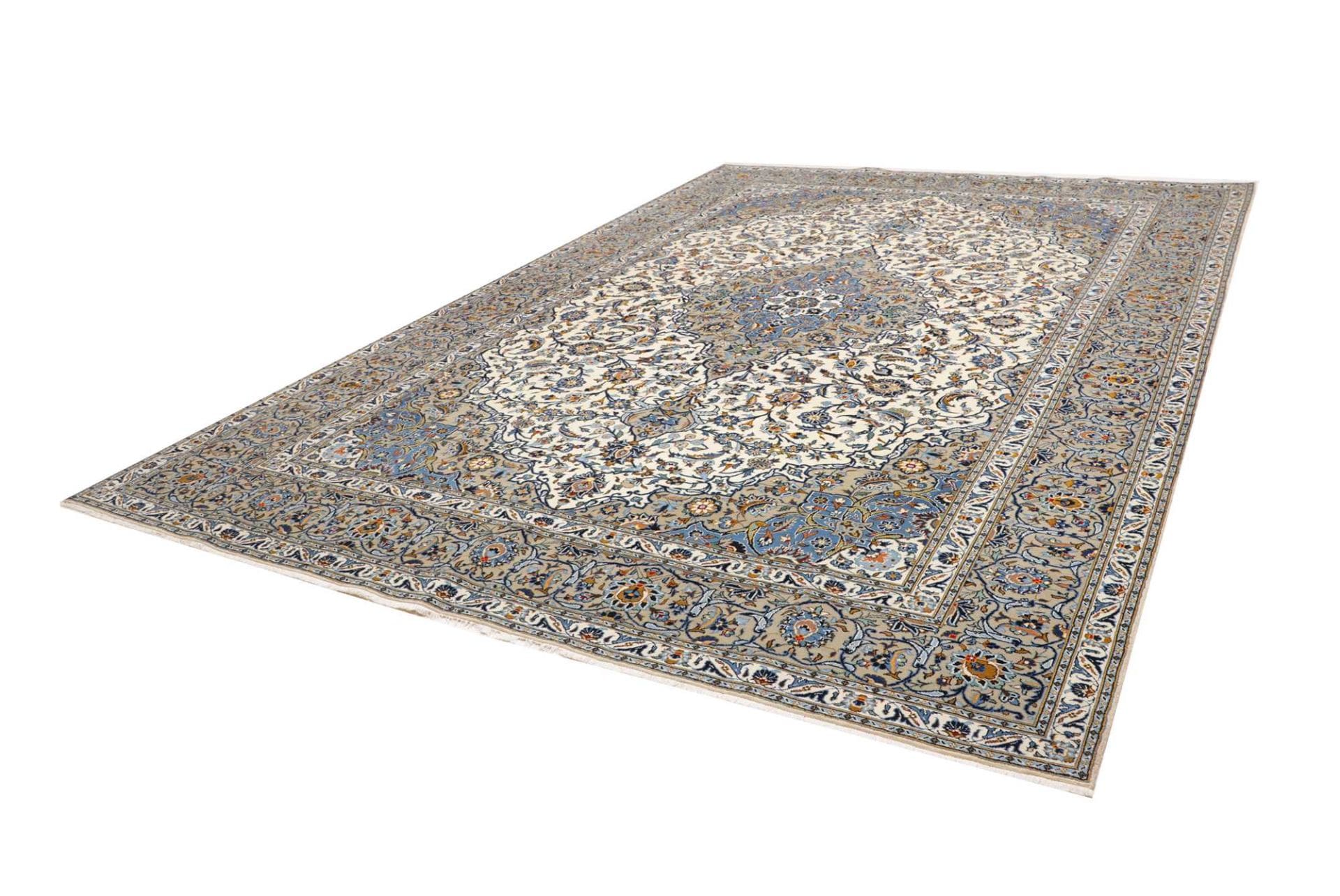 Kashan Teppich 284 x 386 cm, Schurwolle, handgeknüpft, Perserteppich