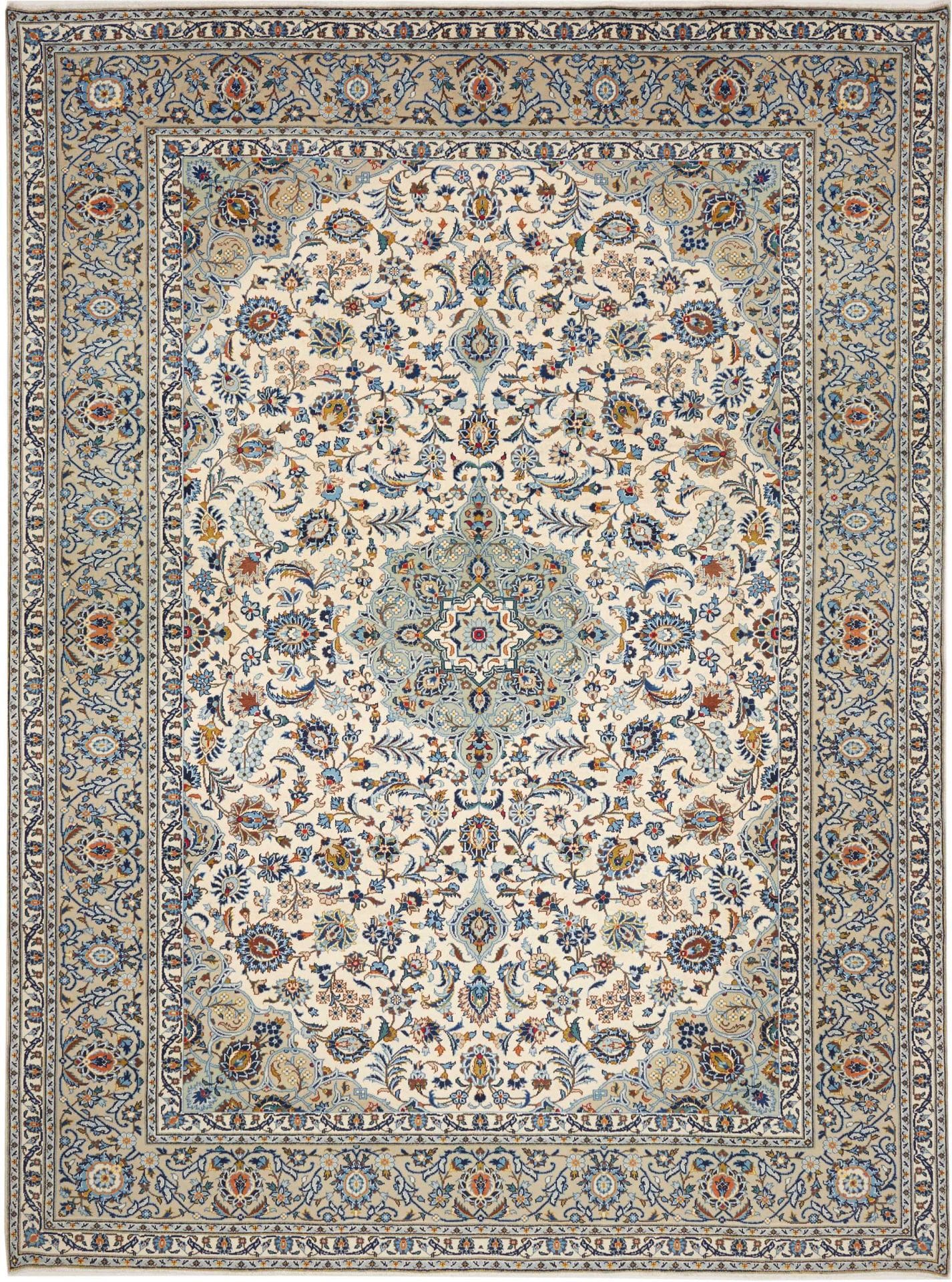 Kashan Teppich 275 x 367cm, handgeknüpft, Perserteppich, Wolle