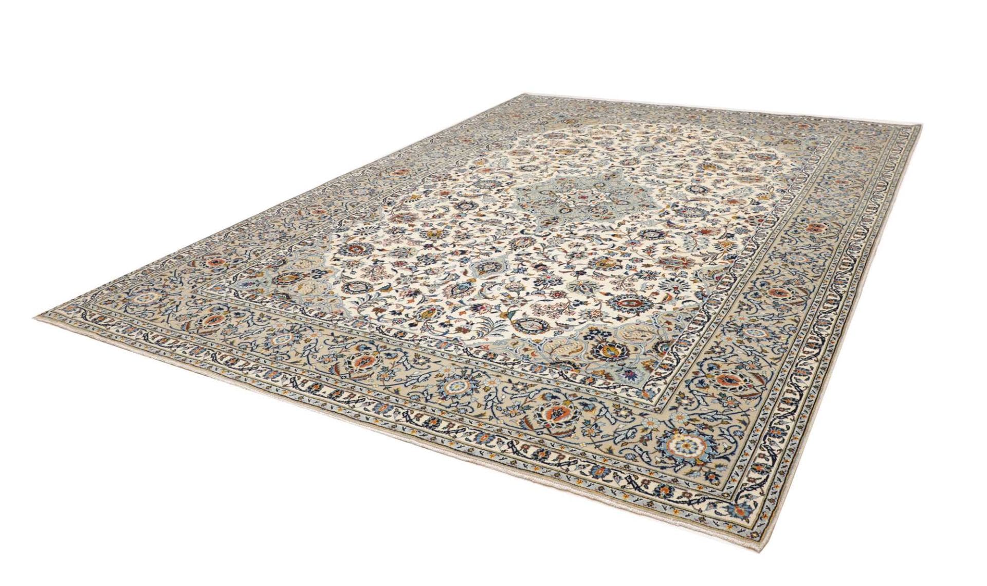 Kashan Teppich 275 x 367cm, handgeknüpft, Perserteppich, Wolle