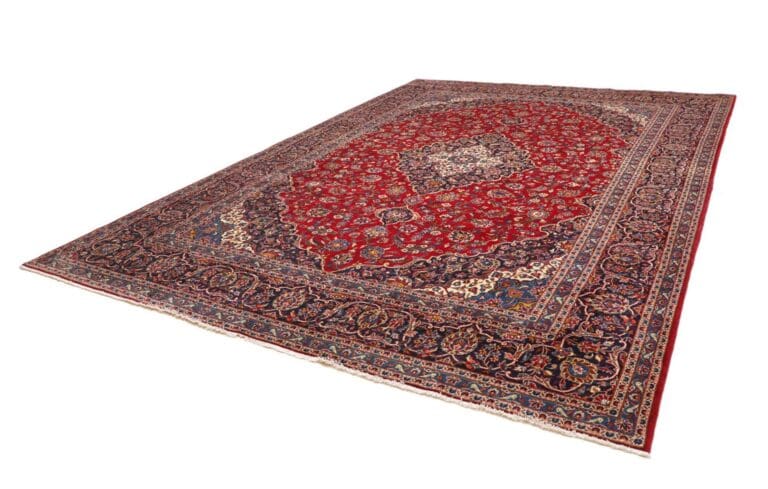 Kashan Teppich 299 x 400cm, Schurwolle, Handgeknüpft, Perserteppich