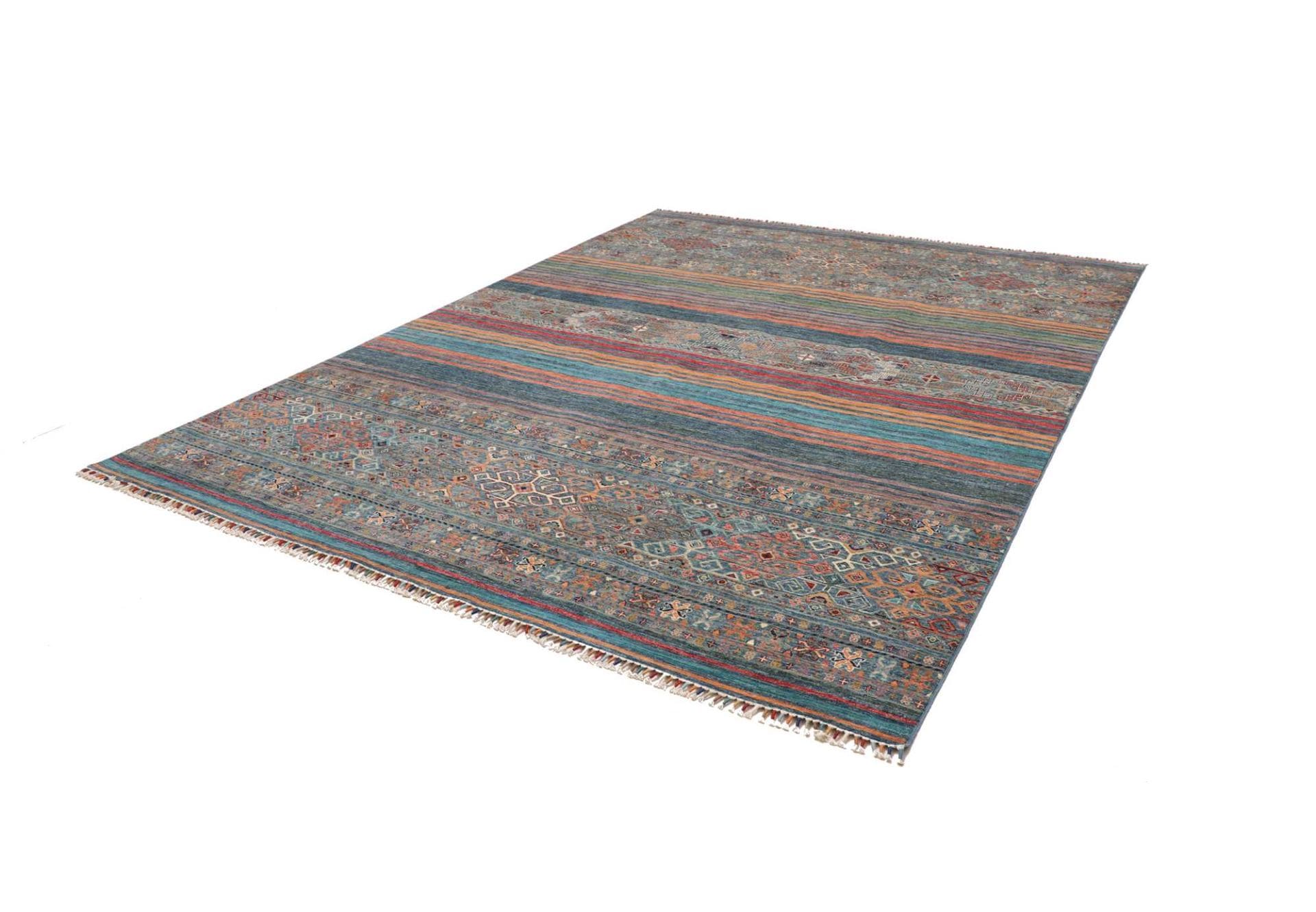 Orientteppich Samarkand 246 x 305 cm, handgeknüpft, Wolle, bunt