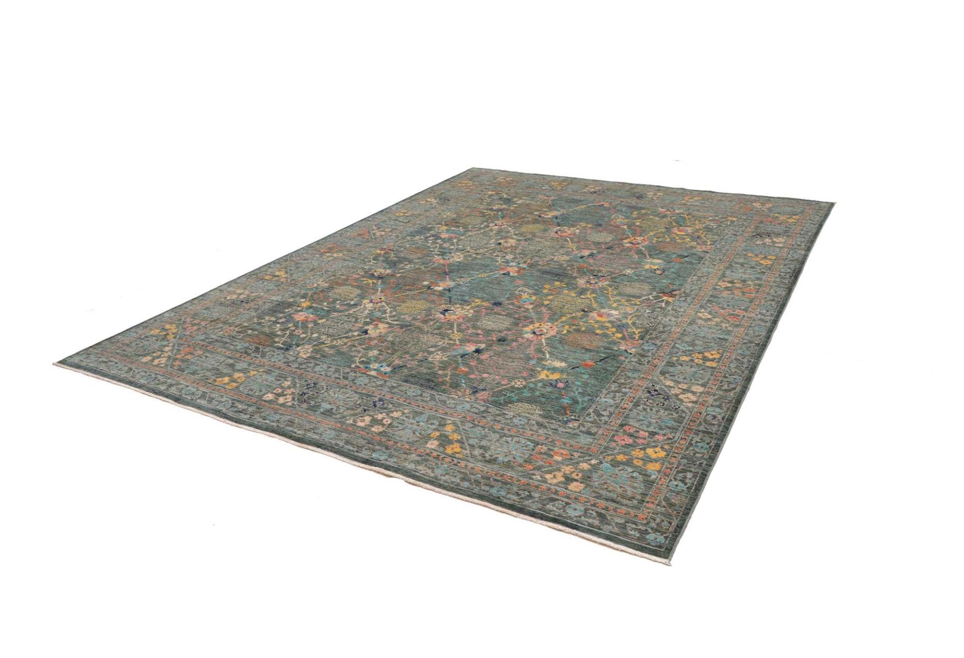 Orientteppich Samarkand 246 x 302 cm, farbenfrohes Muster, handgeknüpft
