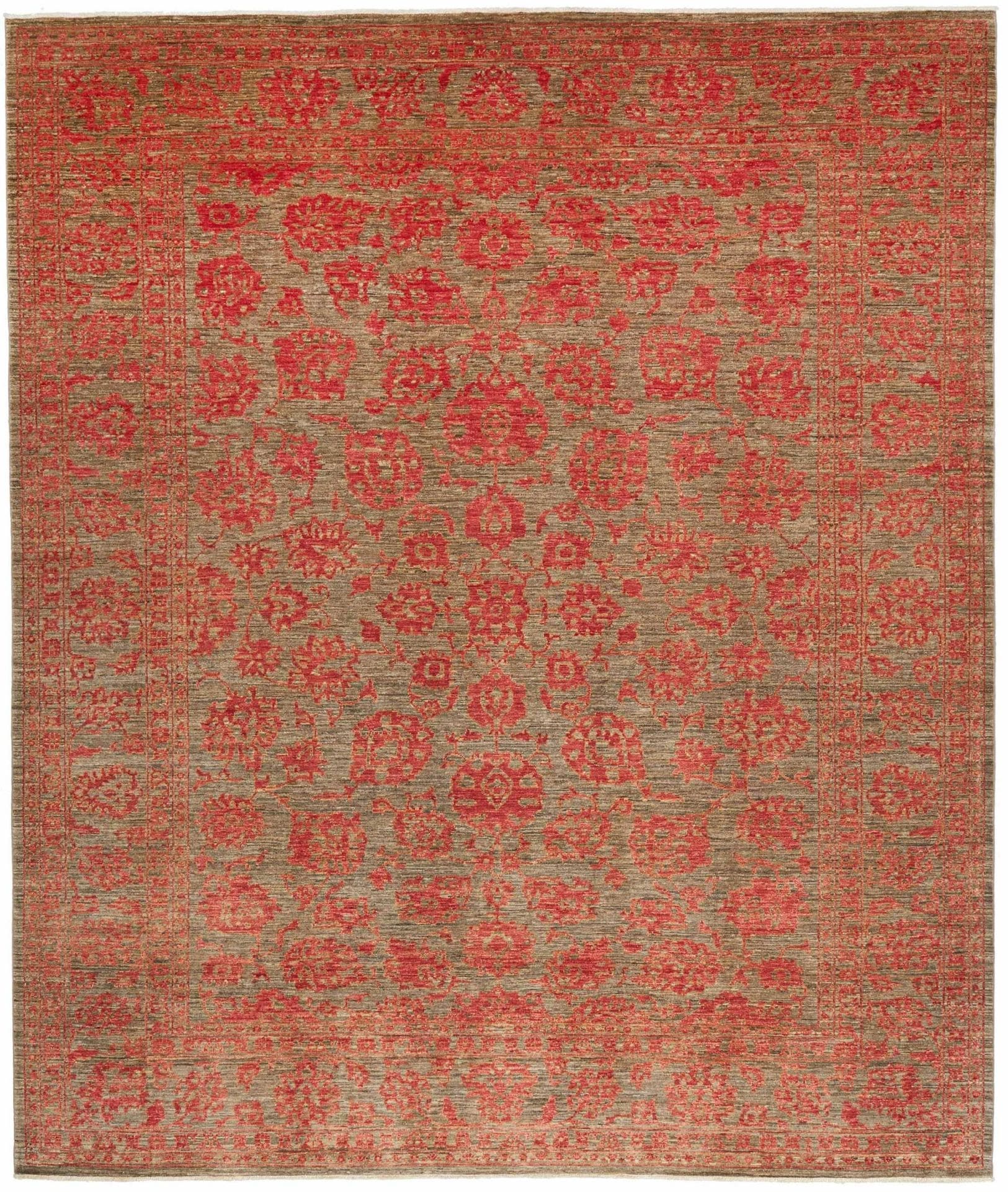 Ziegler Teppich 258 x 301 cm aus Schurwolle, handgeknüpft, Orientteppich