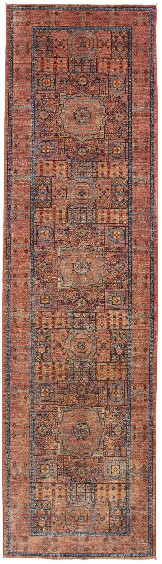 Mamluk Orientteppich 86 x 302 cm, handgeknüpft, hohe Qualität