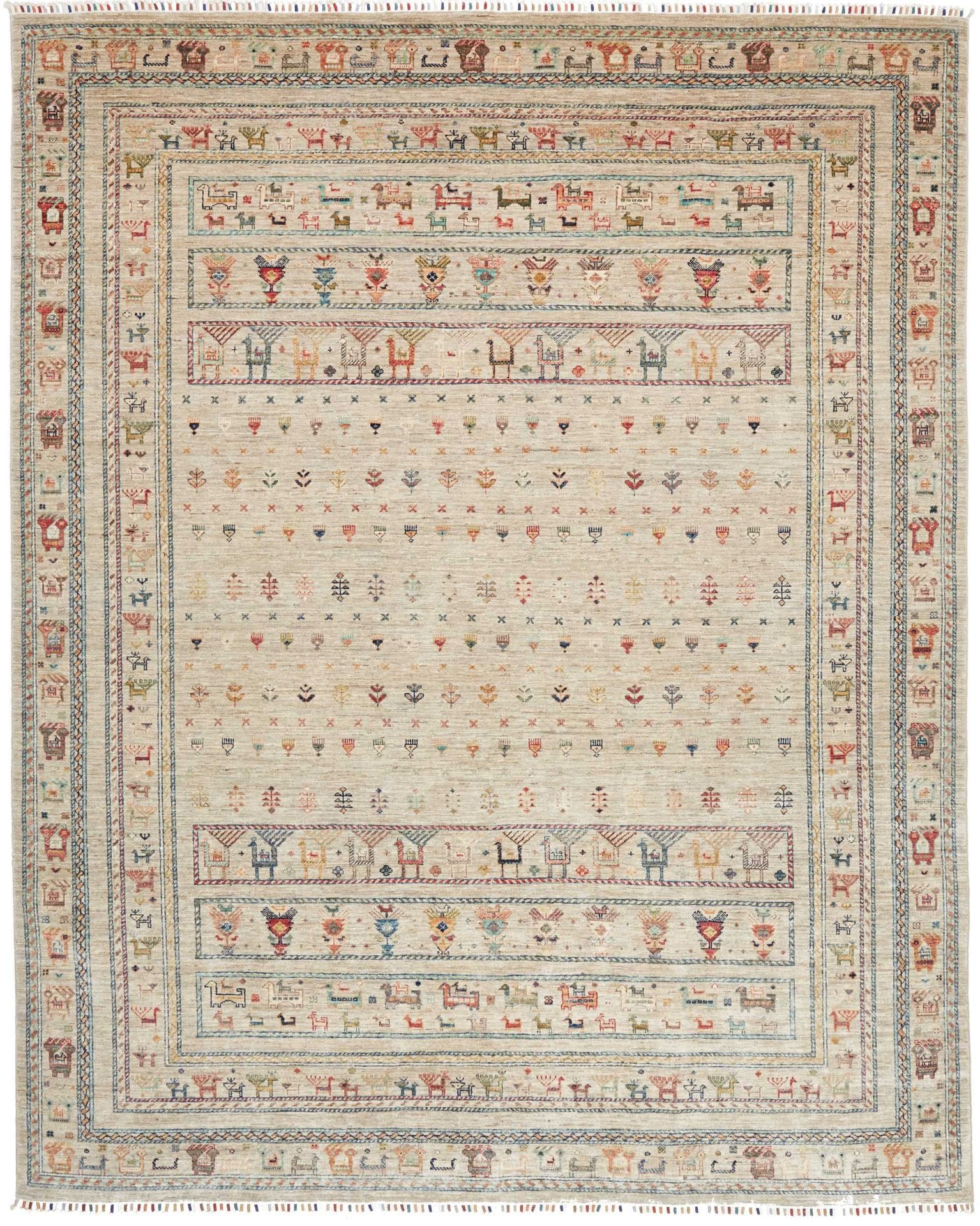 Orientteppich Samarkand 249 x 303cm – handgeknüpft, Wolle, bunt