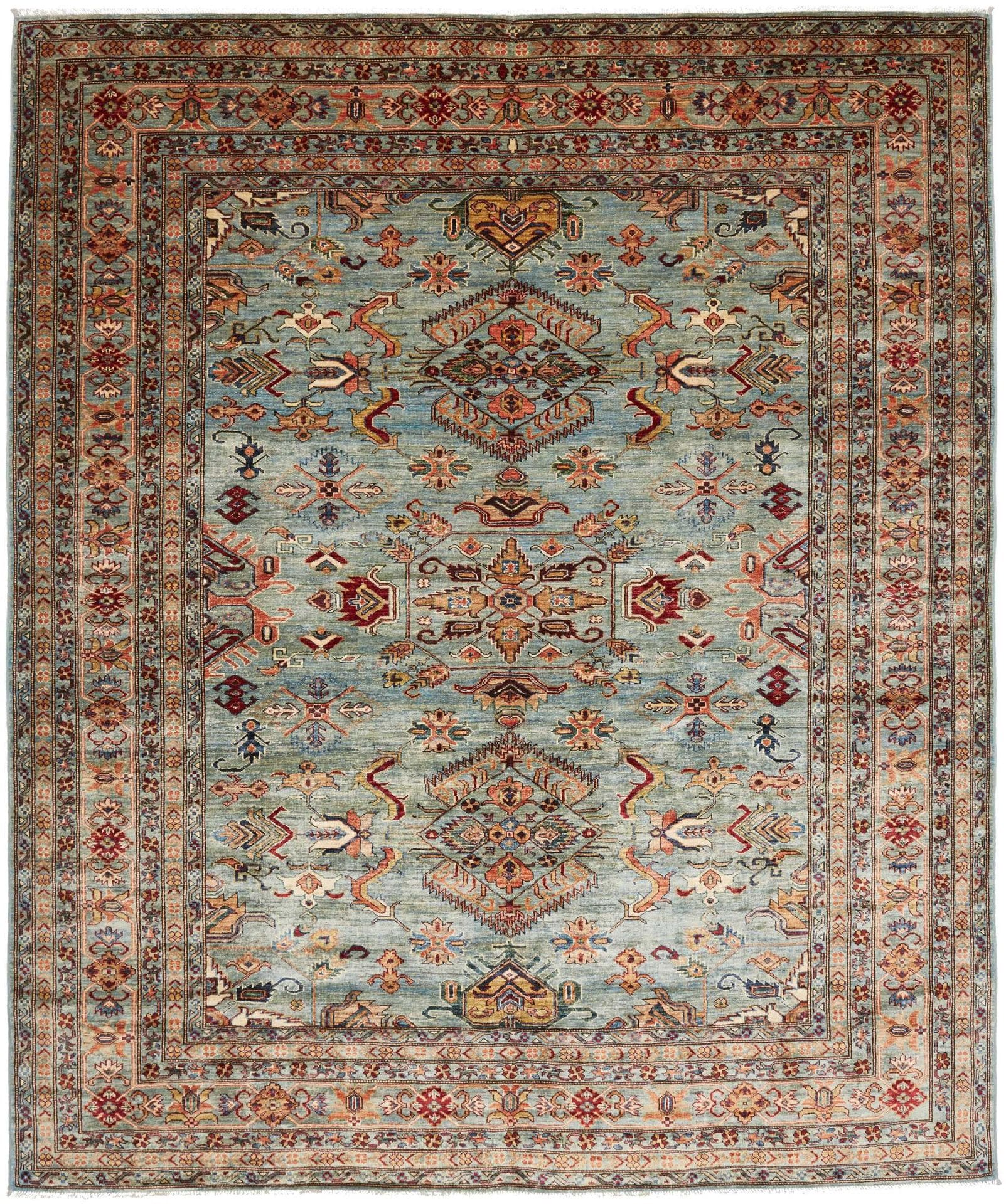 Kazak Teppich 251 x 296 cm - geometrische Muster - handgeknüpft