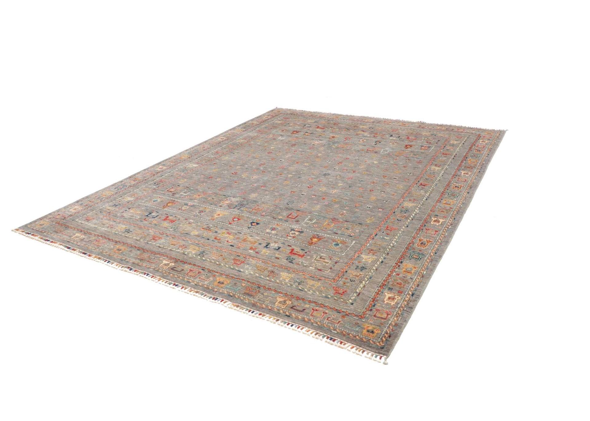 Orientteppich Samarkand 247 x 306cm, handgeknüpft, Wolle, bunt