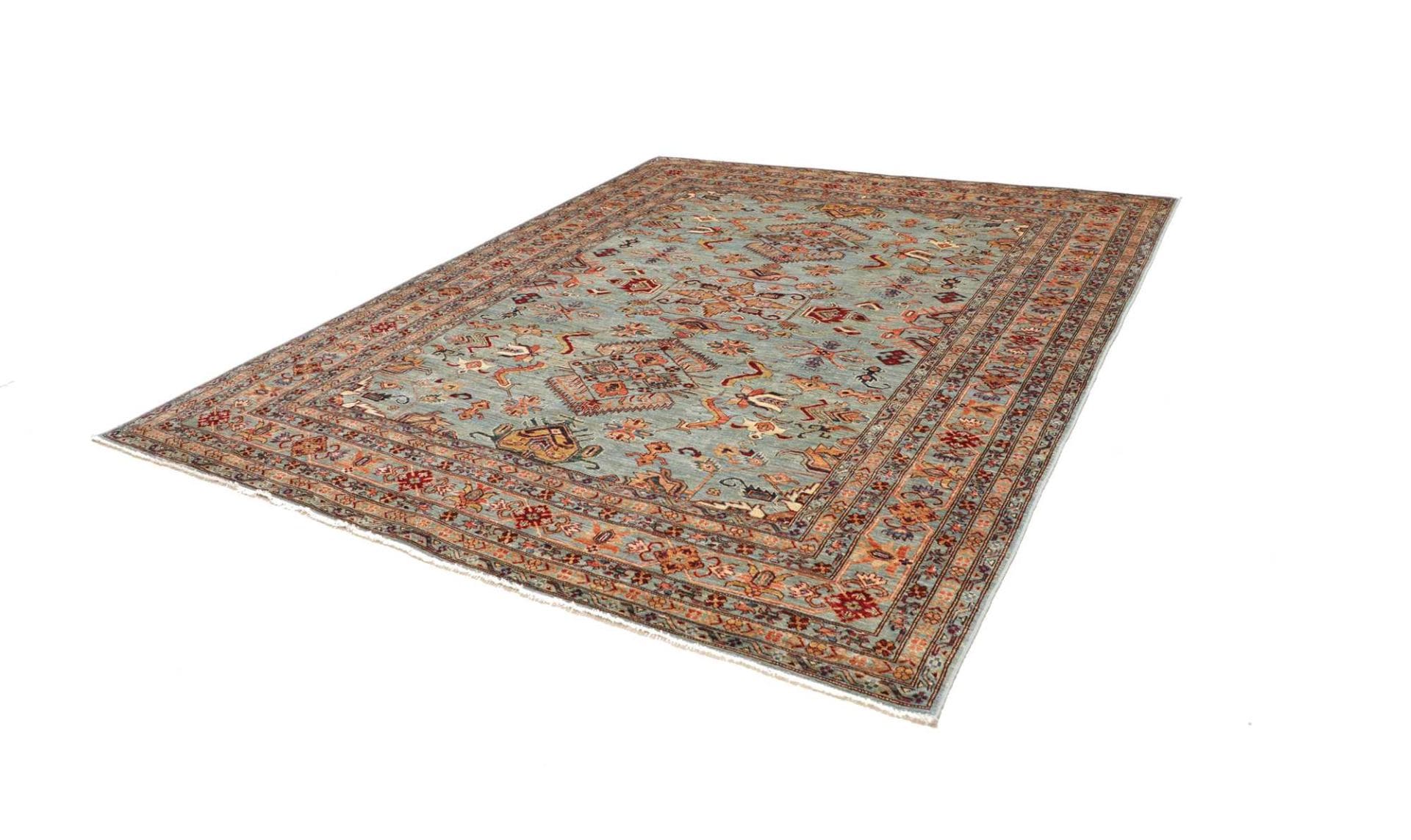 Kazak Teppich 251 x 296 cm - geometrische Muster - handgeknüpft