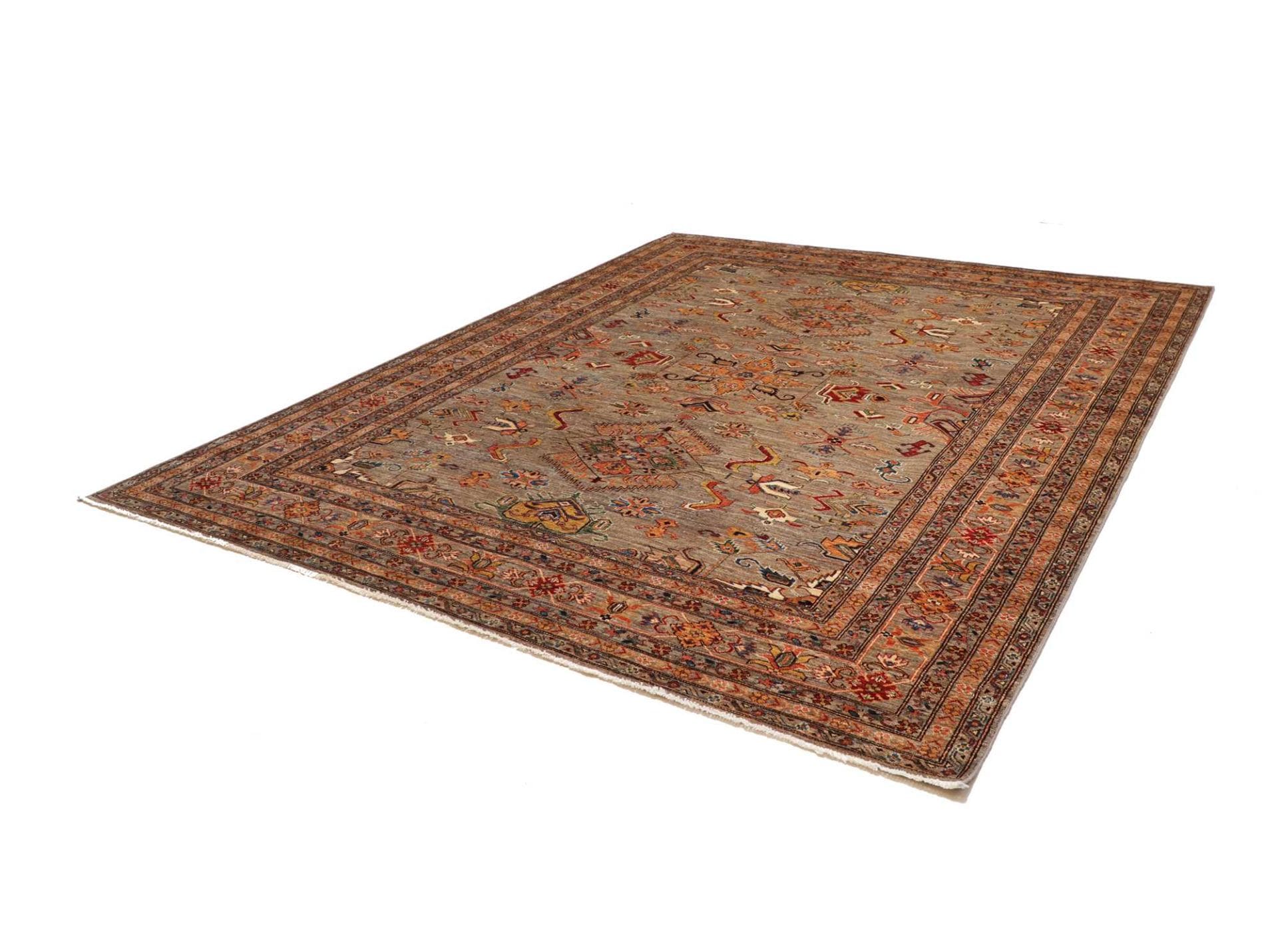 Kazak Orientteppich 258 x 303cm - Handgeknüpft, geometrisches Muster
