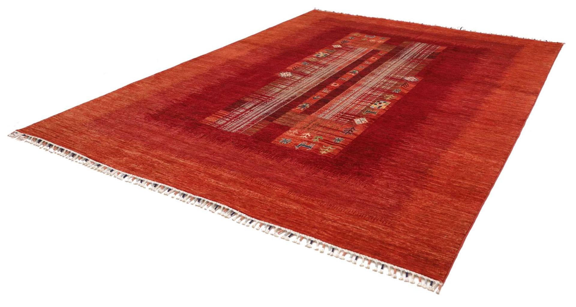 Gabbeh Teppich 252 x 320cm aus Schurwolle, handgeknüpft