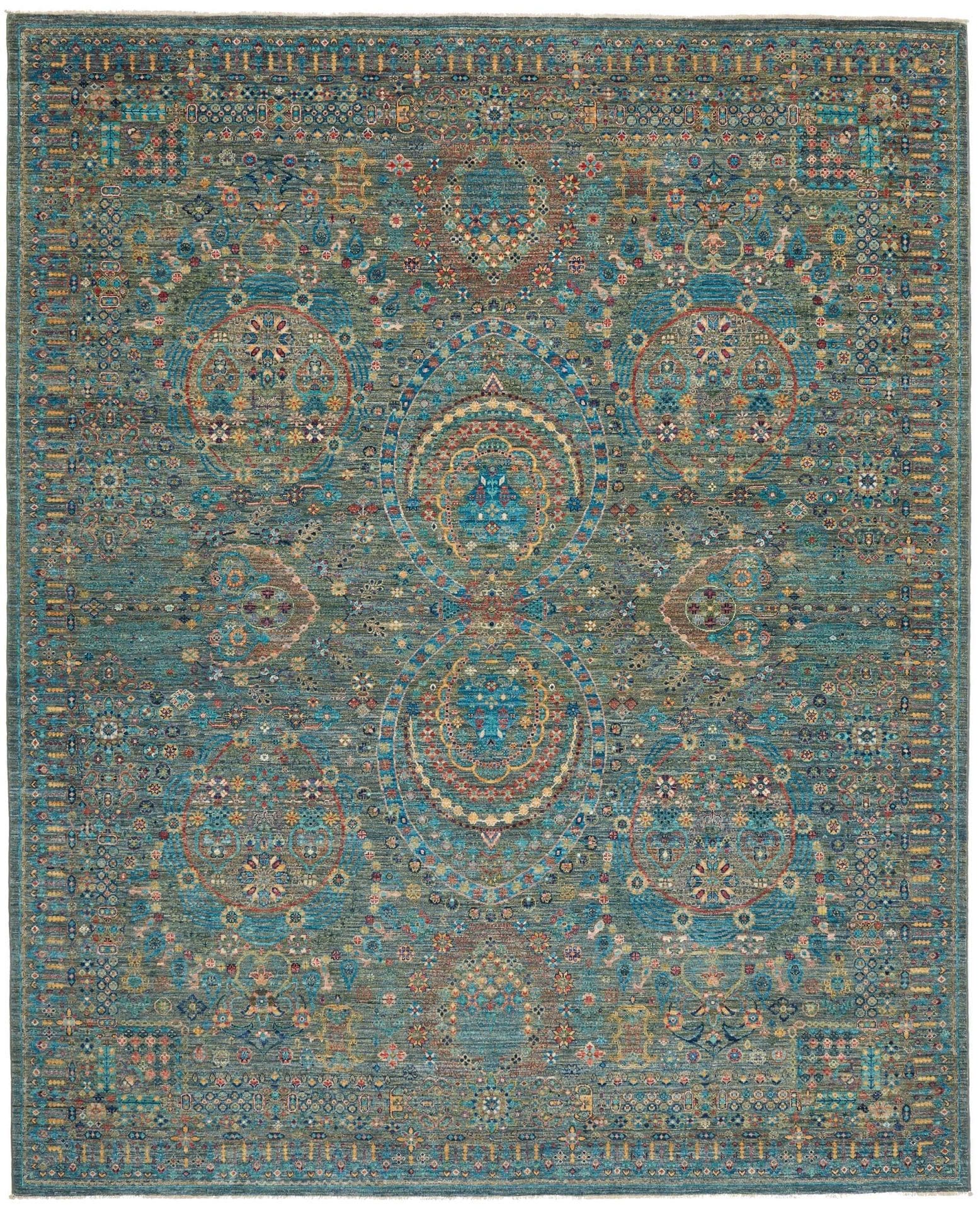Orientteppich Samarkand 253 x 307 cm, handgeknüpft, Schurwolle