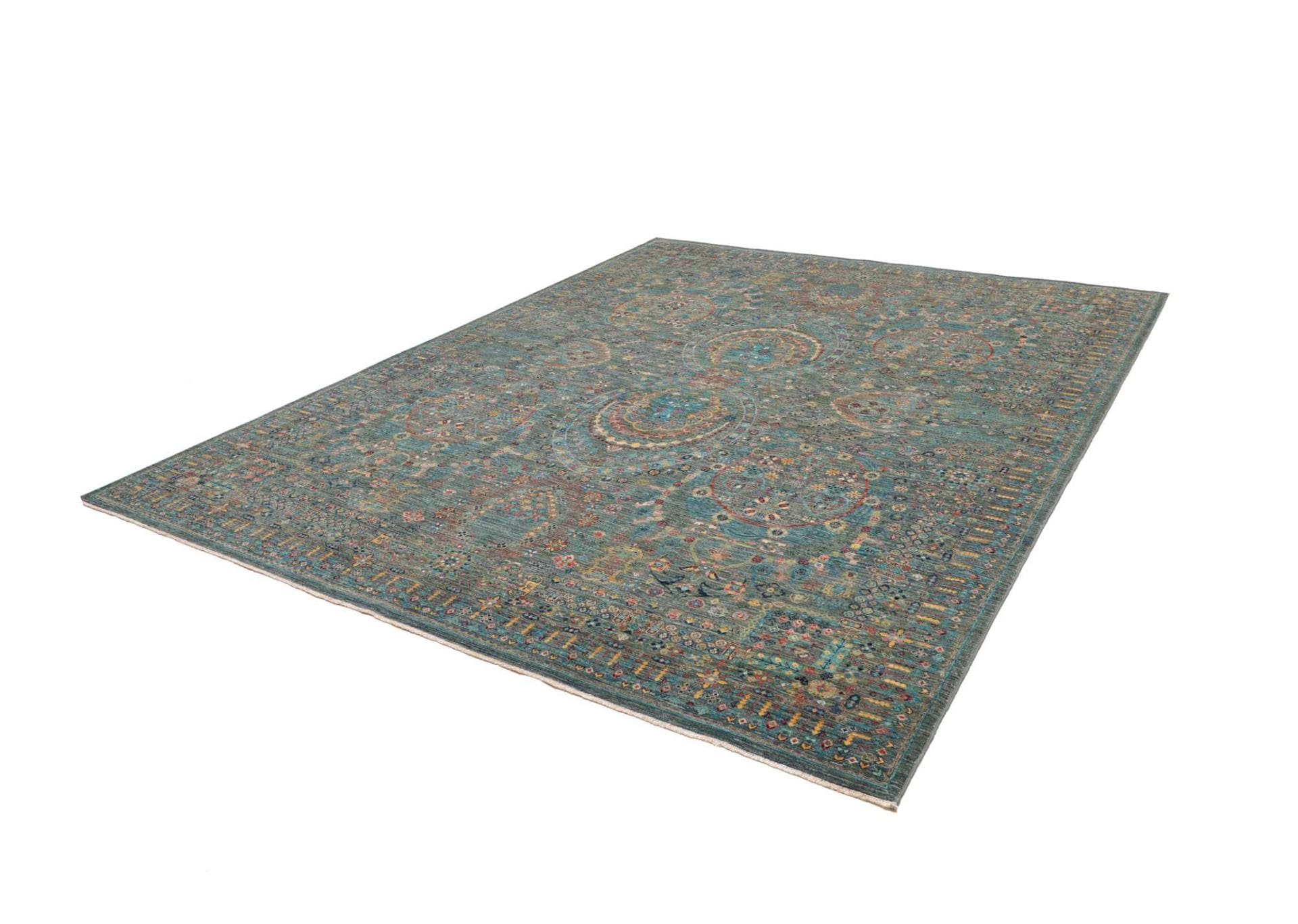 Orientteppich Samarkand 253 x 307 cm, handgeknüpft, Schurwolle