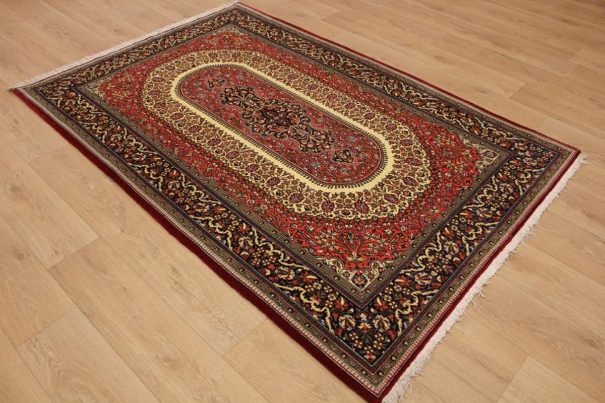 Perser Teppich "Gom" 212x152 cm, Naturfarben, handgeknüpft