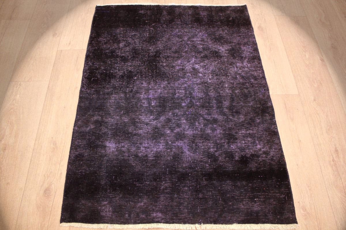 Vintage Orientteppich Lila 124x91 cm – handgeknüpft, Retro-Stil