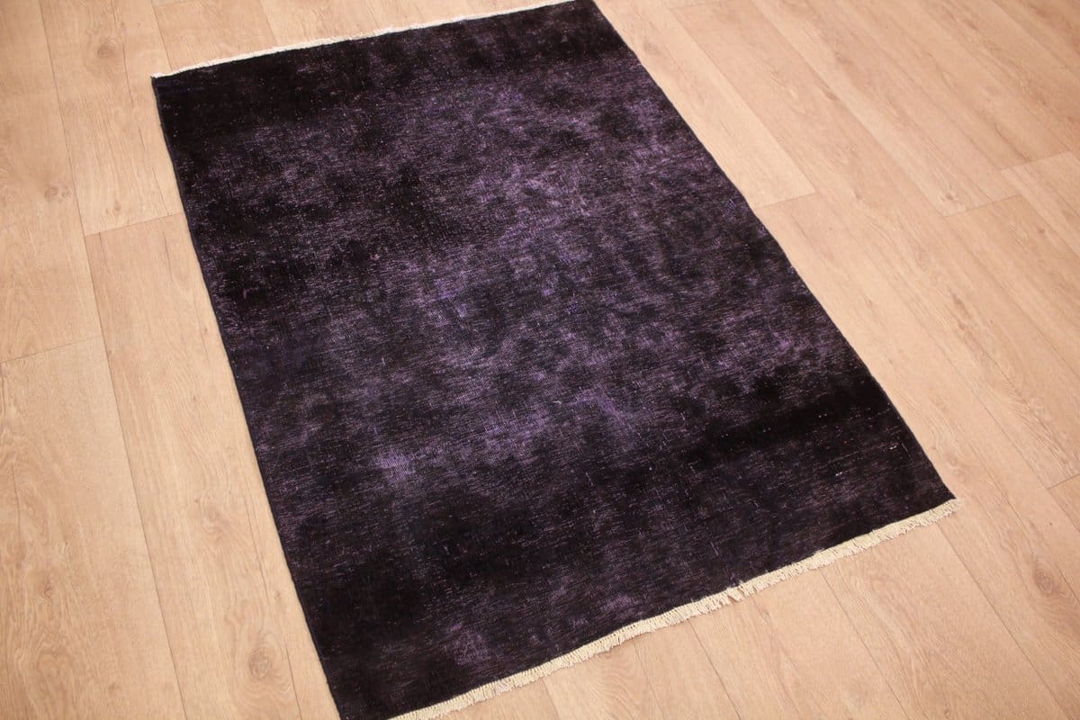 Vintage Orientteppich Lila 124x91 cm – handgeknüpft, Retro-Stil