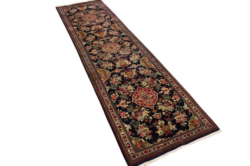 Perser Teppich Ghom 285x76 cm, Naturfarben, handgeknüpft
