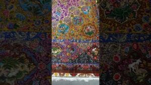 Zwölf Meter Seidenteppich aus Qom mit speziellen Farben und Mustern, nützlich, like und abonnieren!