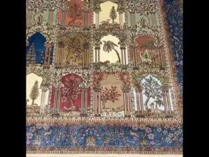 „4×6 Fuß (122×183 cm) Vintage Garten Design Seidenteppich handgefertigter Tabriz-Teppich zu verkaufen. #OrientalischerTeppich“