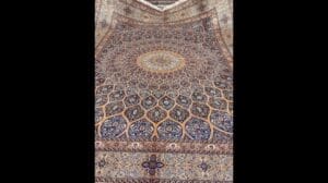 10x14 Fuß handgeknüpfter Seidenteppich orientalischer Seidenteppich Wohnzimmerbereich Türkischer Teppich handgemacht