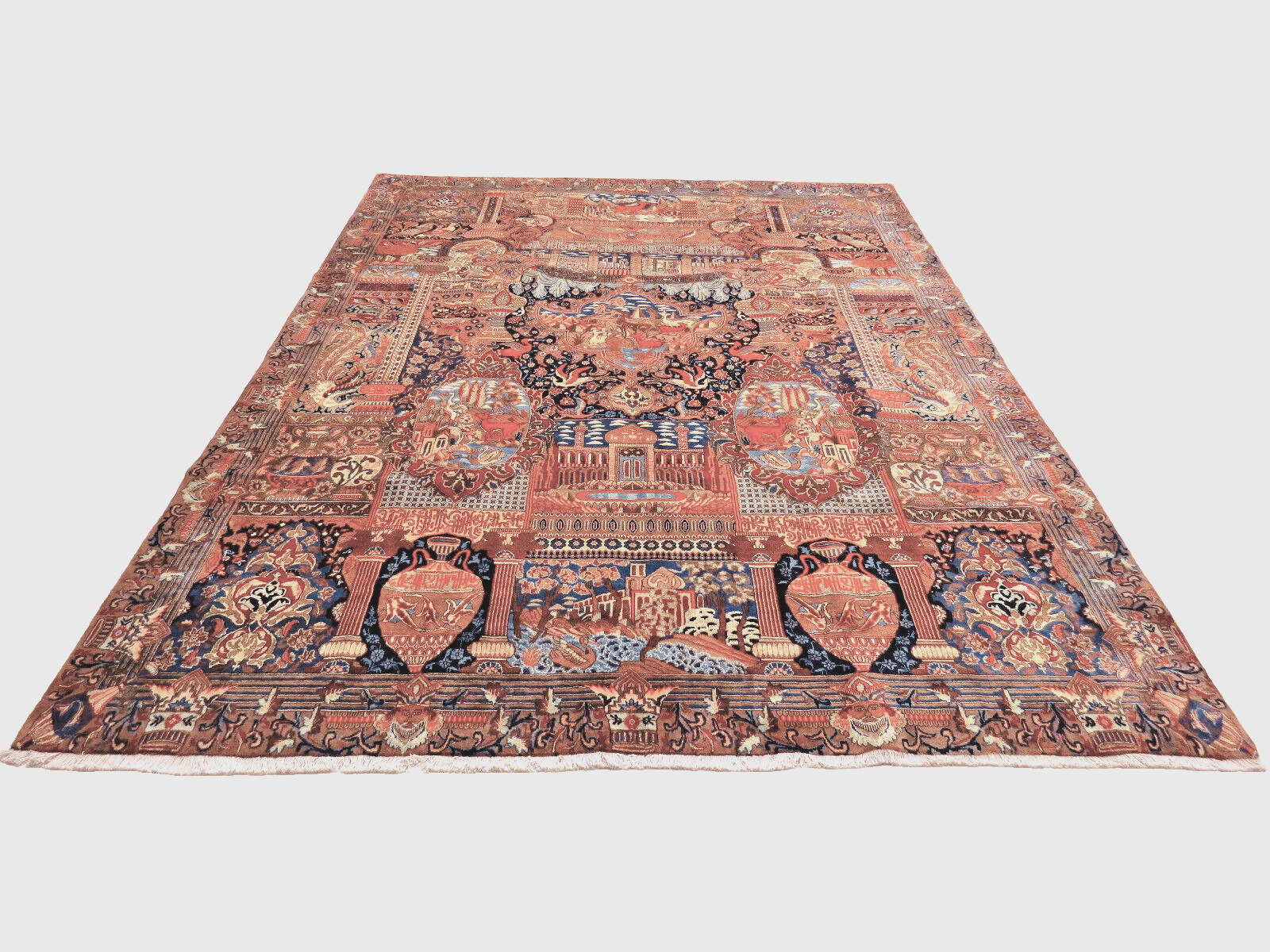 Exklusiver Kaschmar Perserteppich 385x304 cm, 300.000 Knoten, handgeknüpft H1