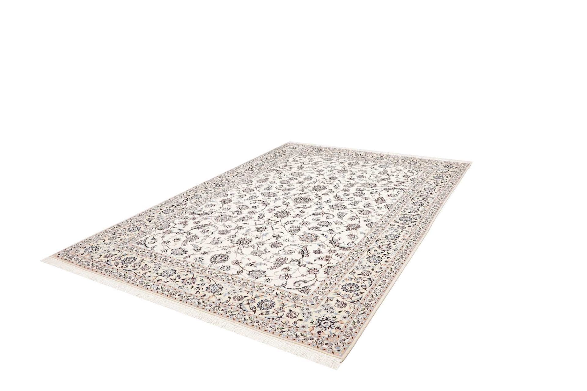Nain 6La Habibian Teppich 208 x 302cm, florales Muster, handgeknüpft