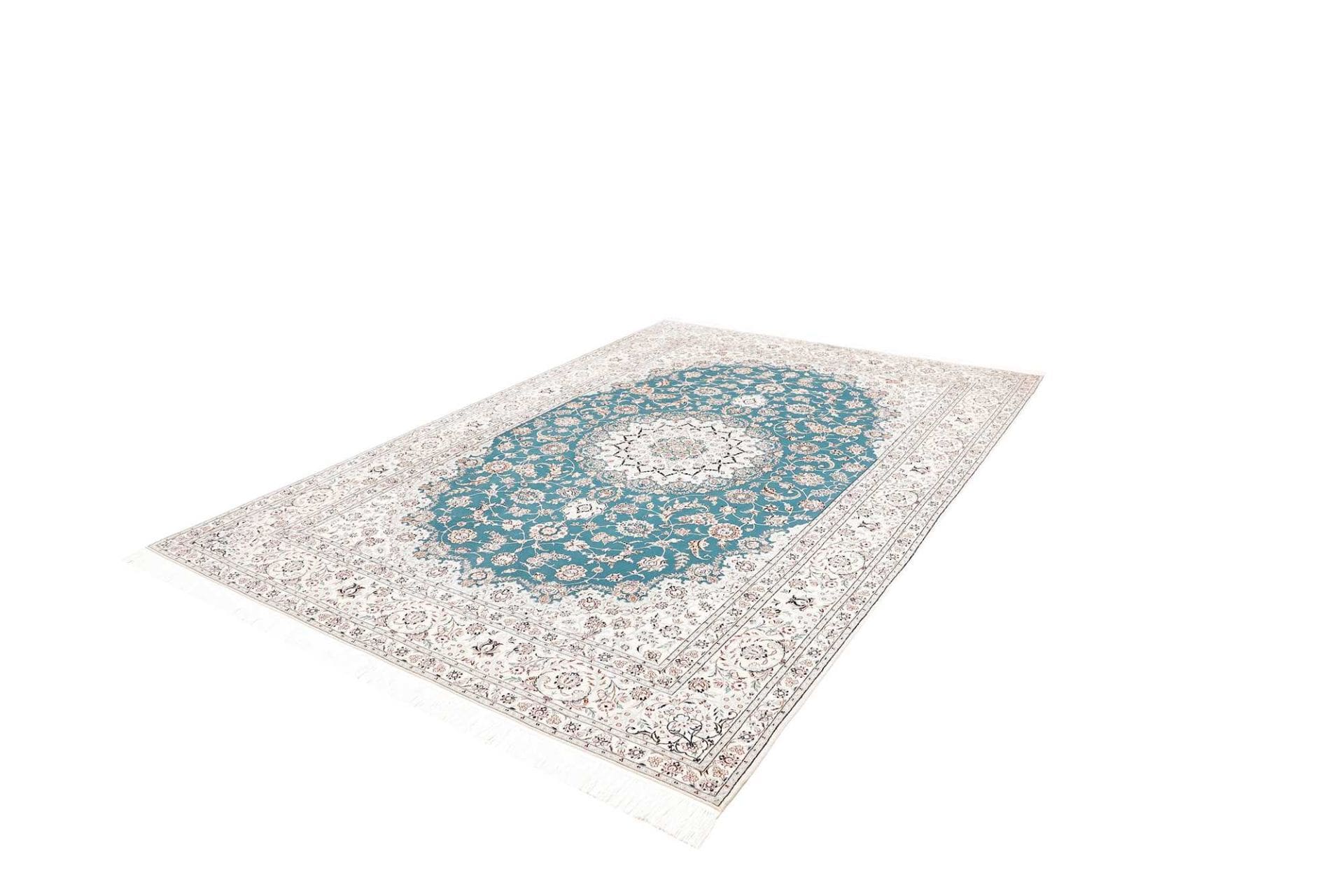 Nain 6La Habibian Teppich 211 x 304 cm, florales Muster, handgeknüpft H1