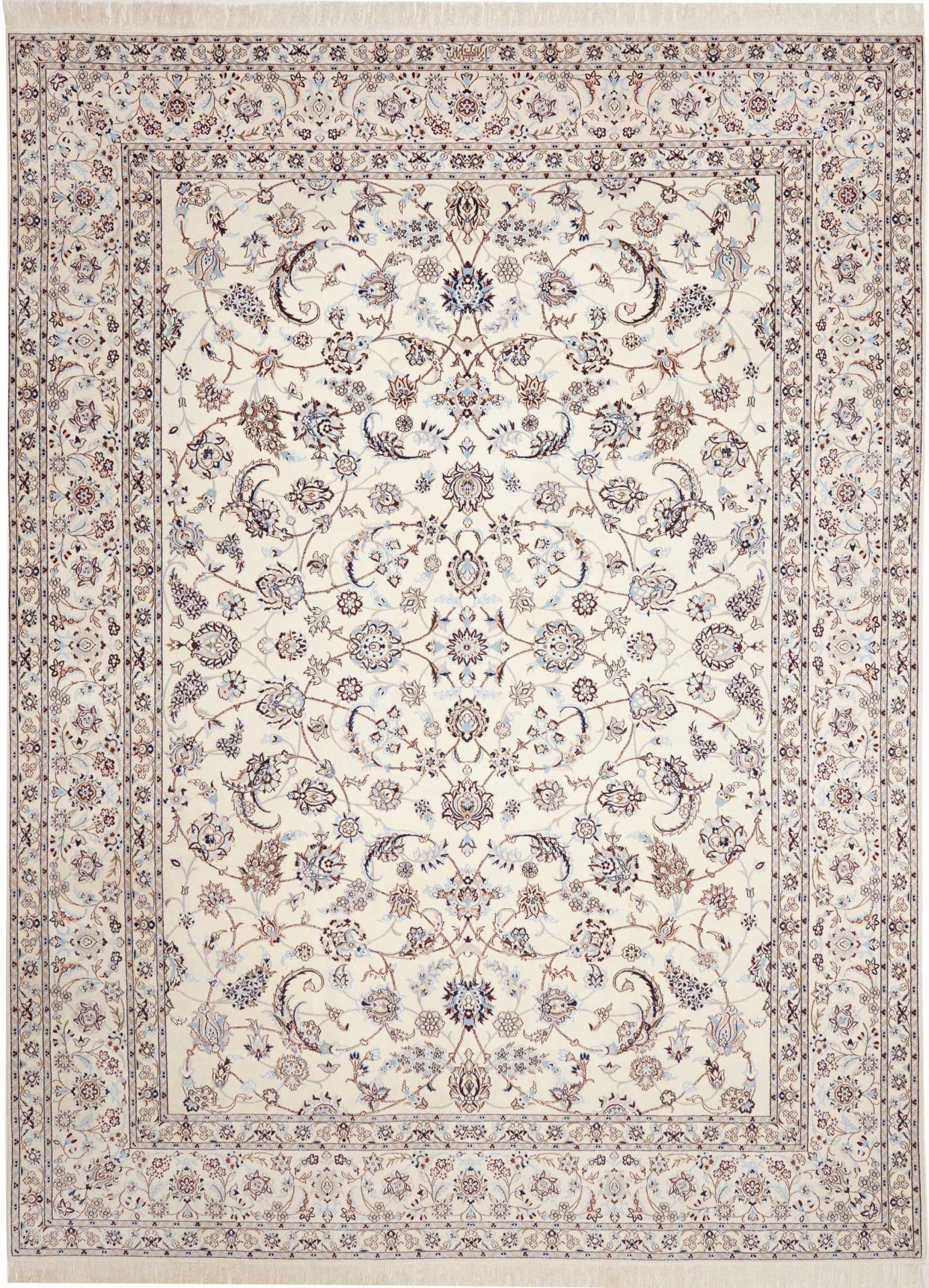 Nain 6La Habibian Teppich 260 x 350 cm, florale Muster, Schurwolle, handgeknüpft