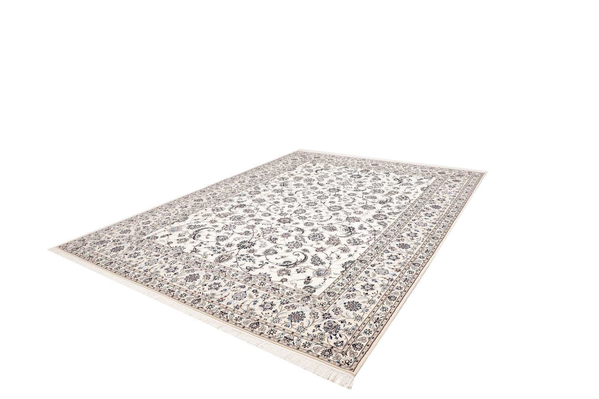 Nain 6La Habibian Teppich 261 x 356 cm, florale Muster, handgeknüpft, Perserteppich
