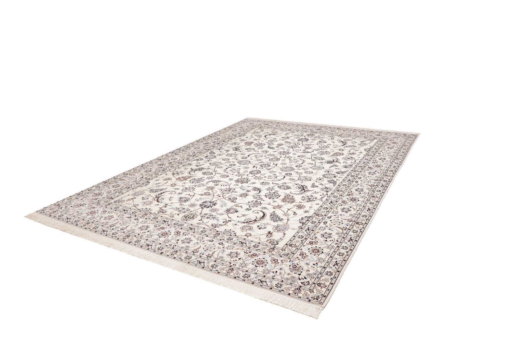 Nain 6La Habibian Teppich 260 x 350 cm, florale Muster, Schurwolle, handgeknüpft