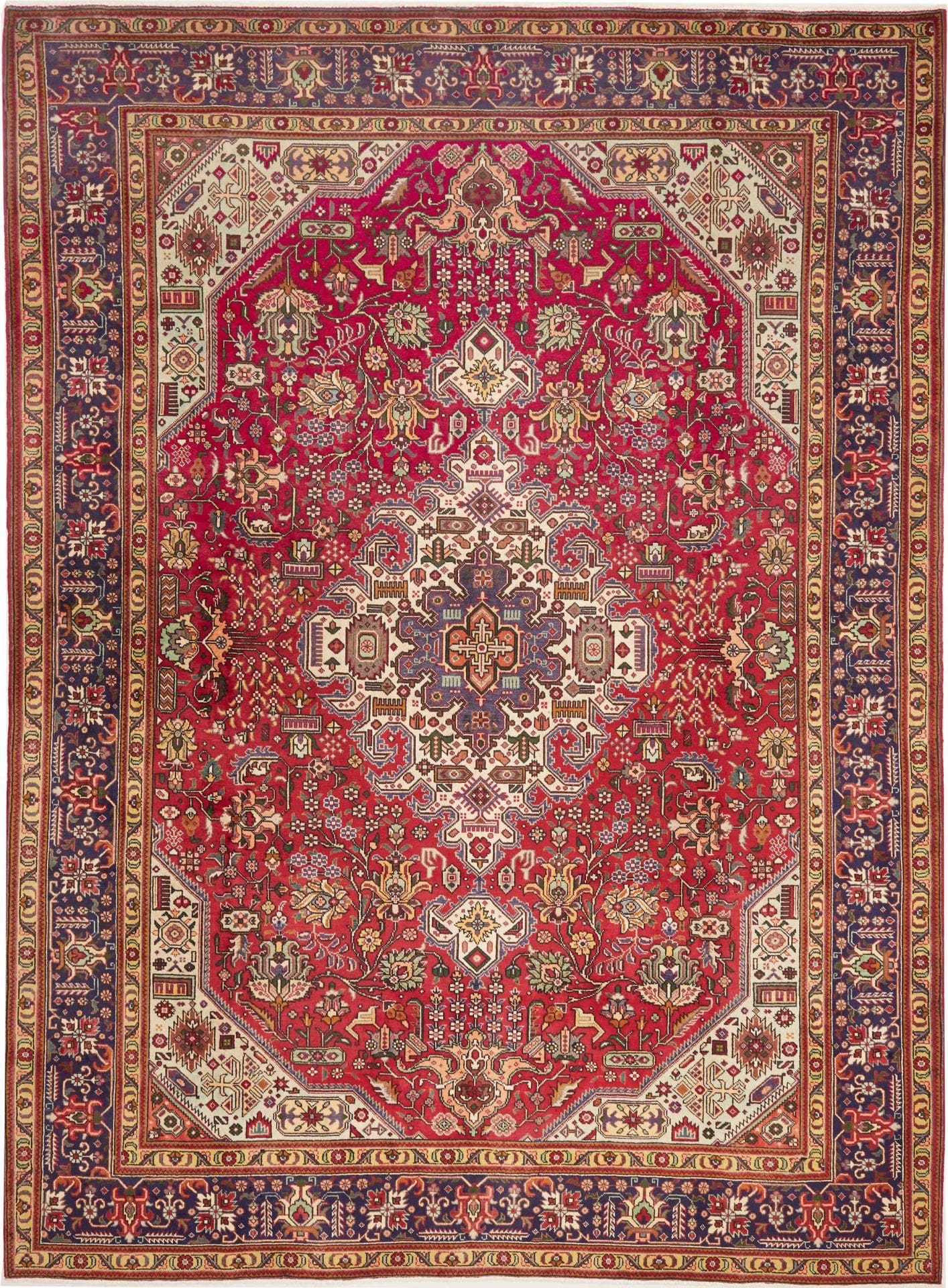 Täbriz Teppich 256 x 348 cm, Mahi, Schurwolle, handgeknüpft