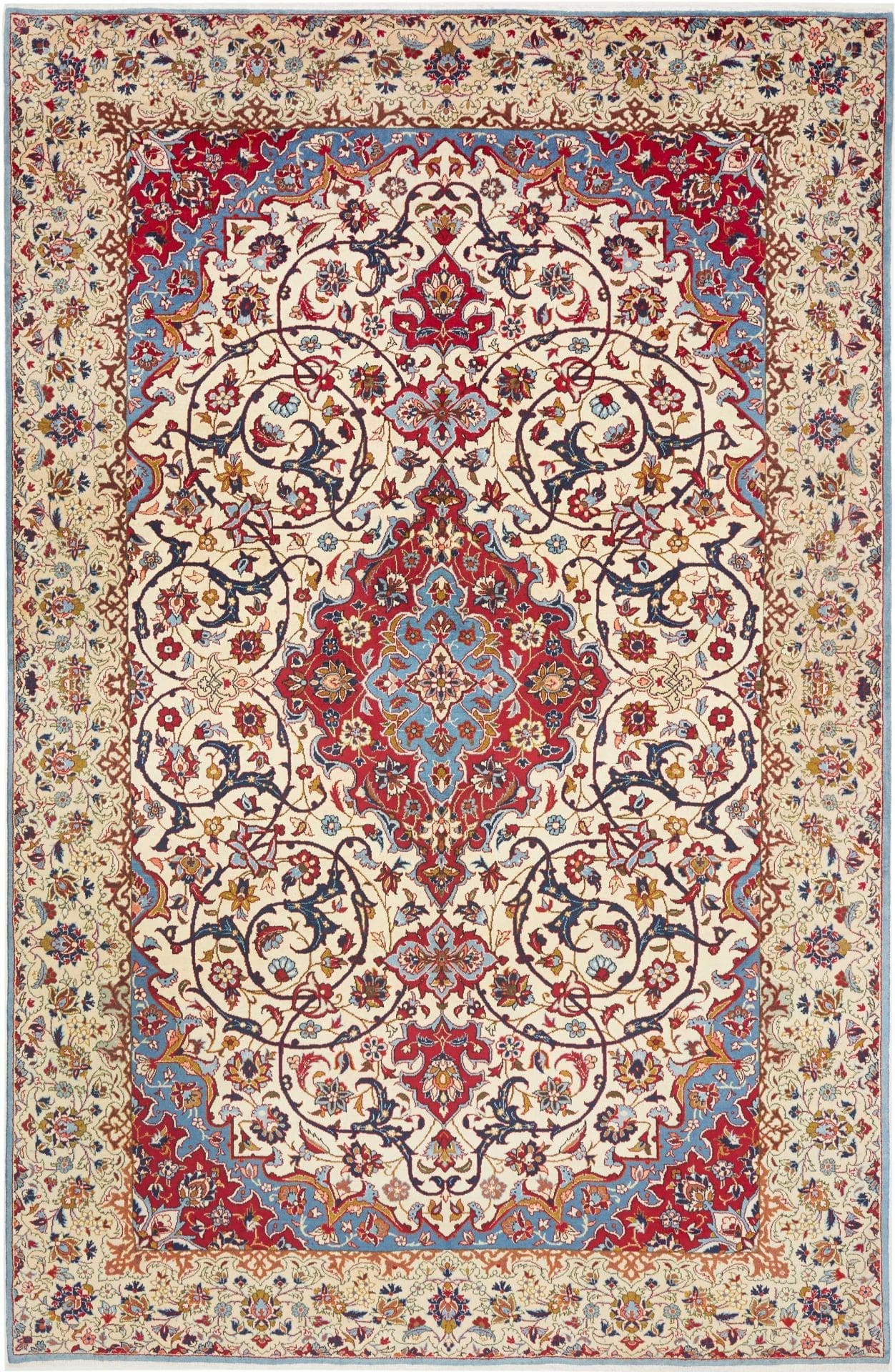 Najafabad Teppich 241 x 370 cm, Wolle/Baumwolle, handgeknüpft H1