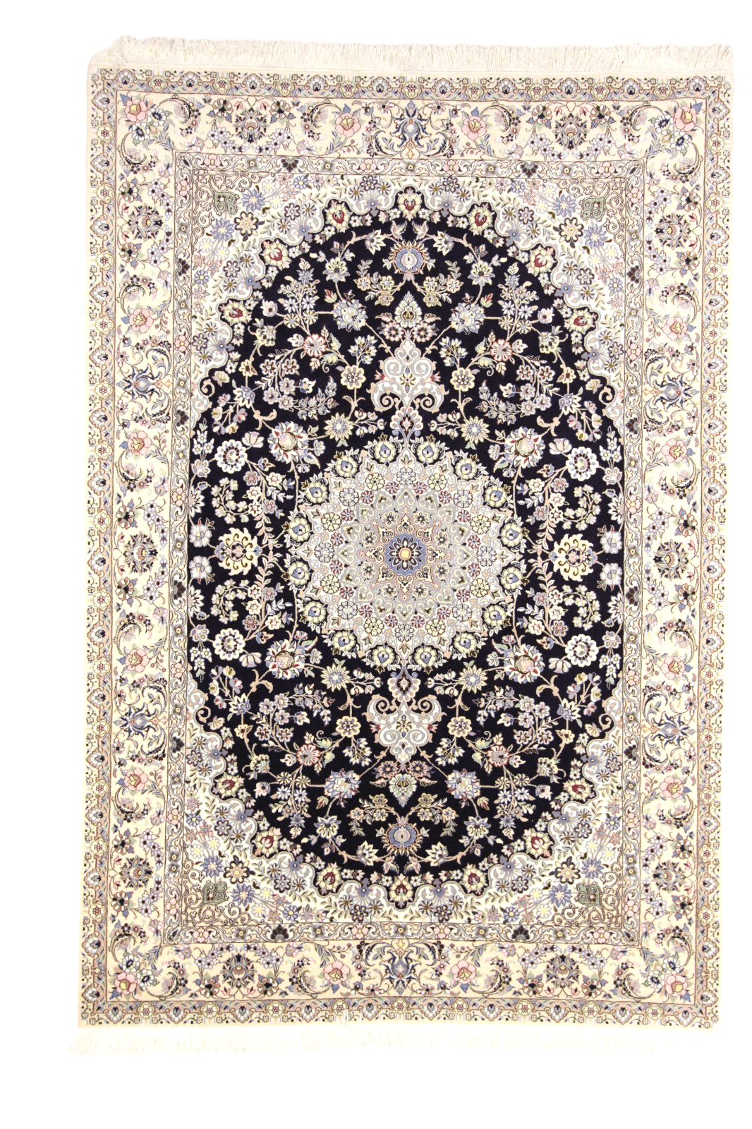 Perserteppich Nain 302 x 206 cm Seide handgeknüpft orientalisch