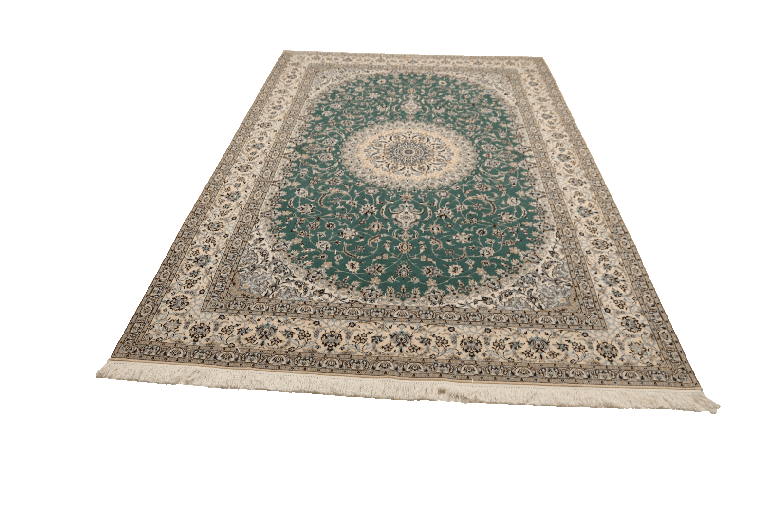 Perserteppich Nain 6 La Habibian signiert 317 x 211 cm Seide handgeknüpft