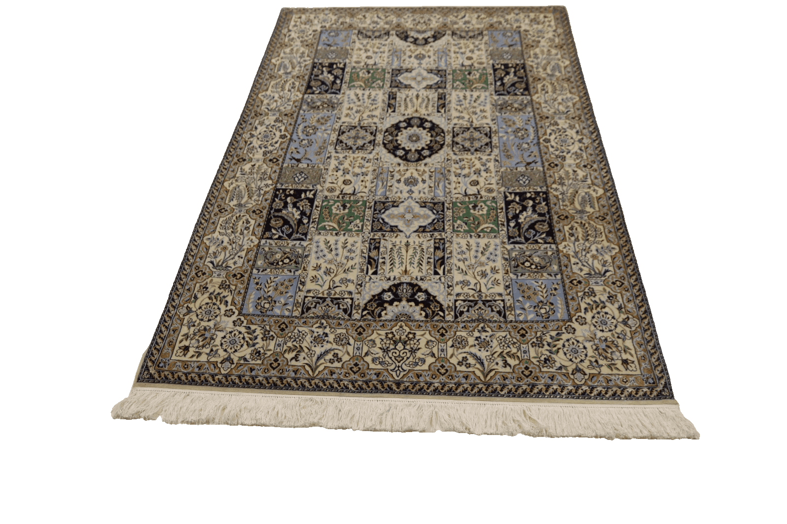 Perserteppich Nain 6La Habibian 201 x 129 cm Korkwolle Seide handgeknüpft