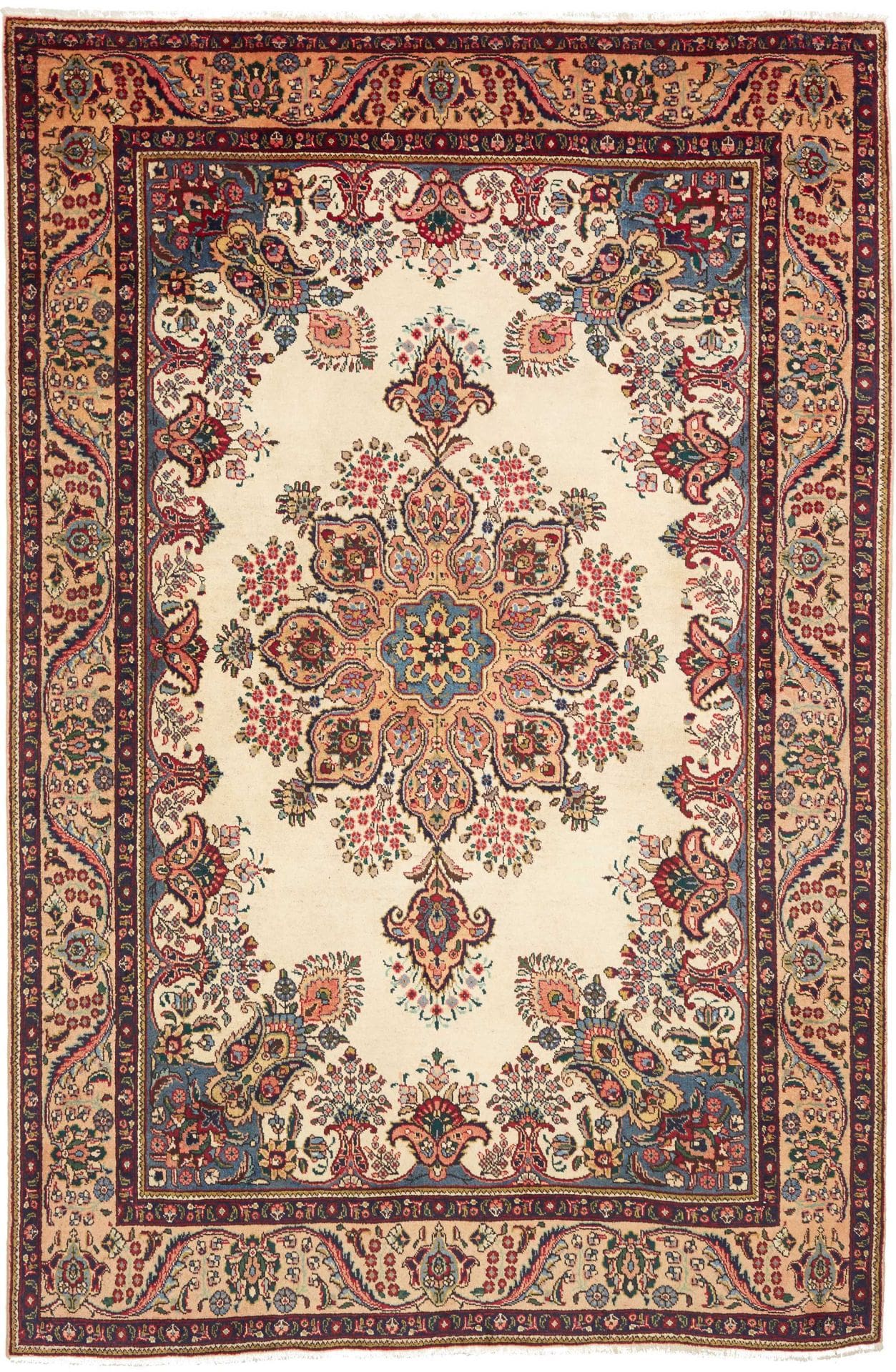 Perserteppich handgeknüpft Täbriz 201 x 305 cm Unikat