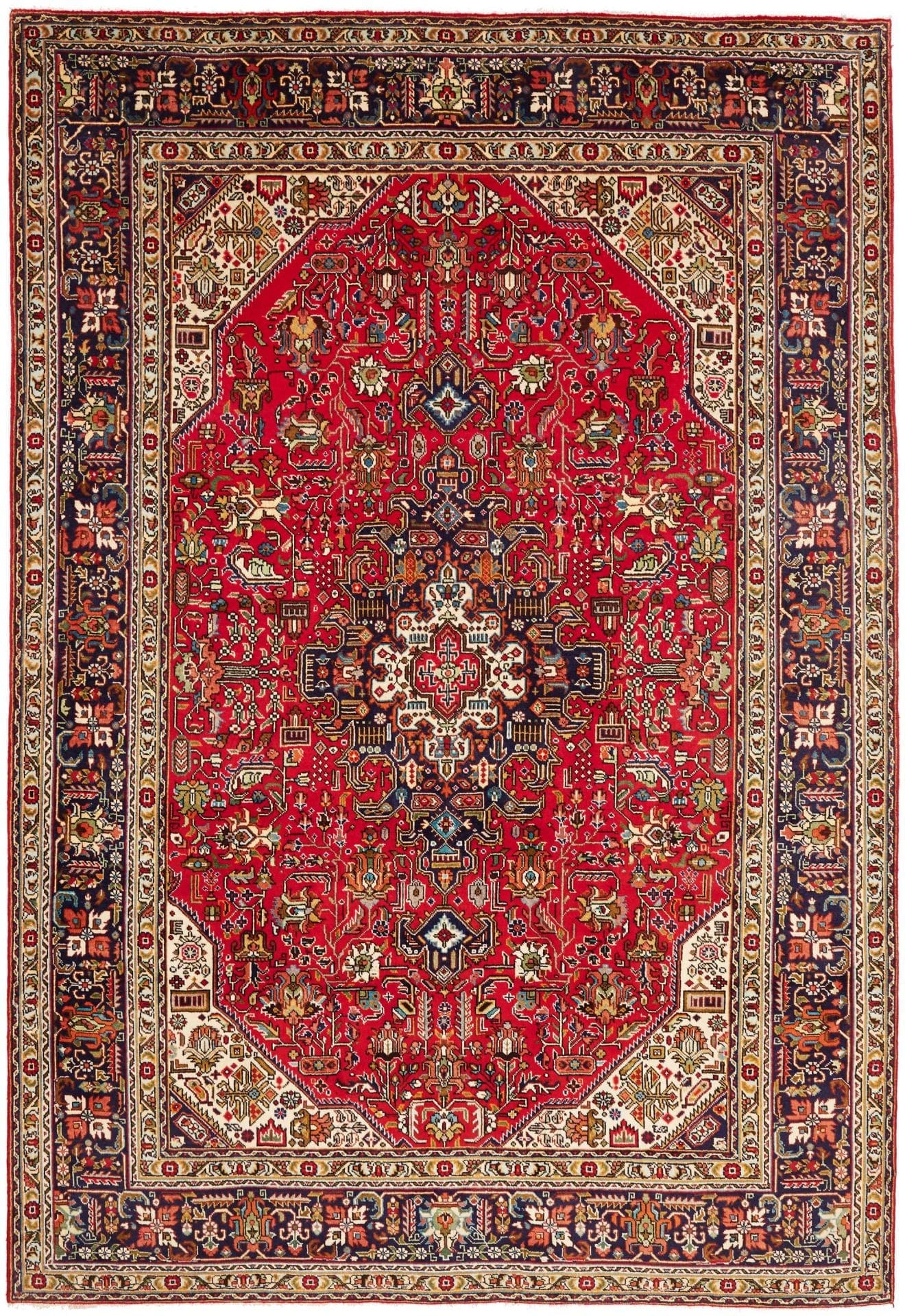 Perserteppich handgeknüpft Täbriz 206 x 296 cm Exquisite Verarbeitung