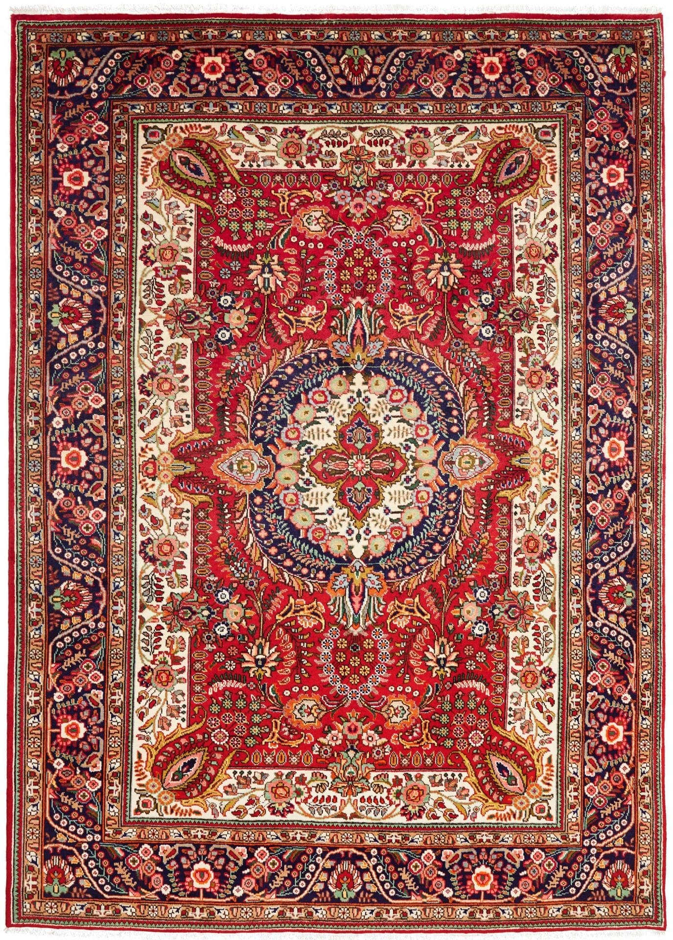 Perserteppich handgeknüpft Täbriz 208 x 291 cm stilvoll