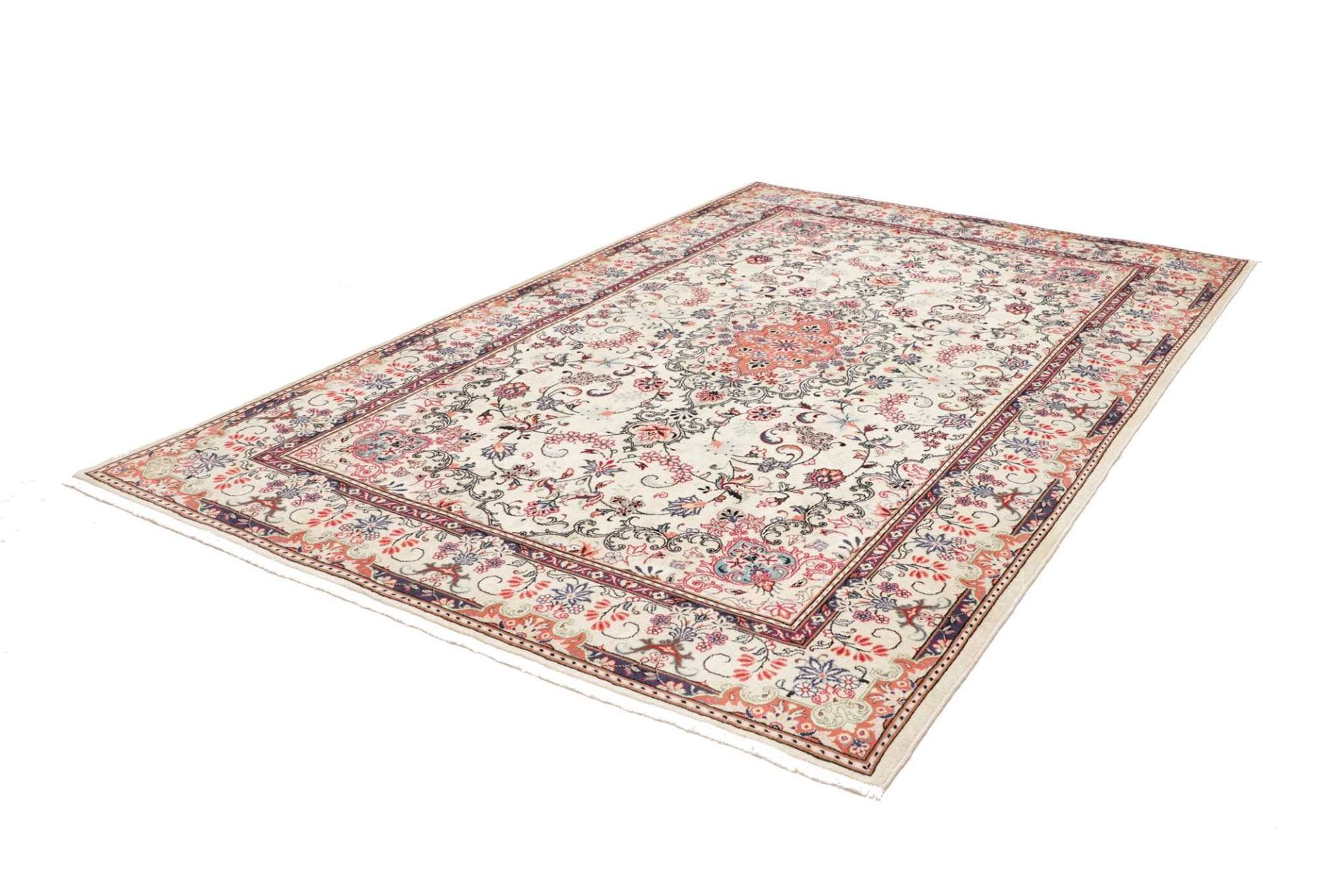 Perserteppich handgeknüpft Kashan 201 x 303 cm Elegant H1
