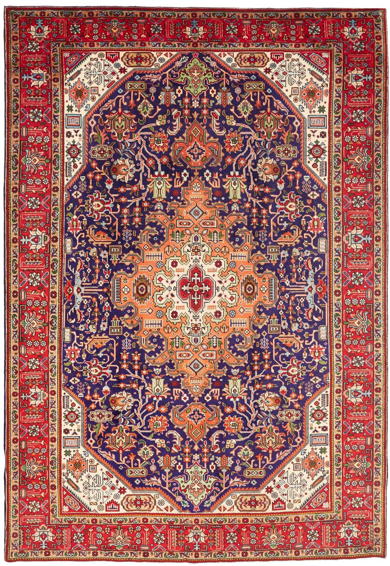 Perserteppich handgeknüpft Täbriz 205 x 301 cm Hochwertige Verarbeitung